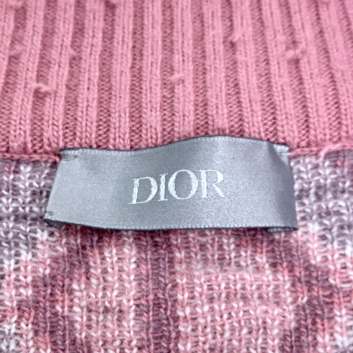 Dior Dior Rhombus Printed V-neck Wool Knitwear K26WX Size S / US 4 / IT 40 - 5 Thumbnail