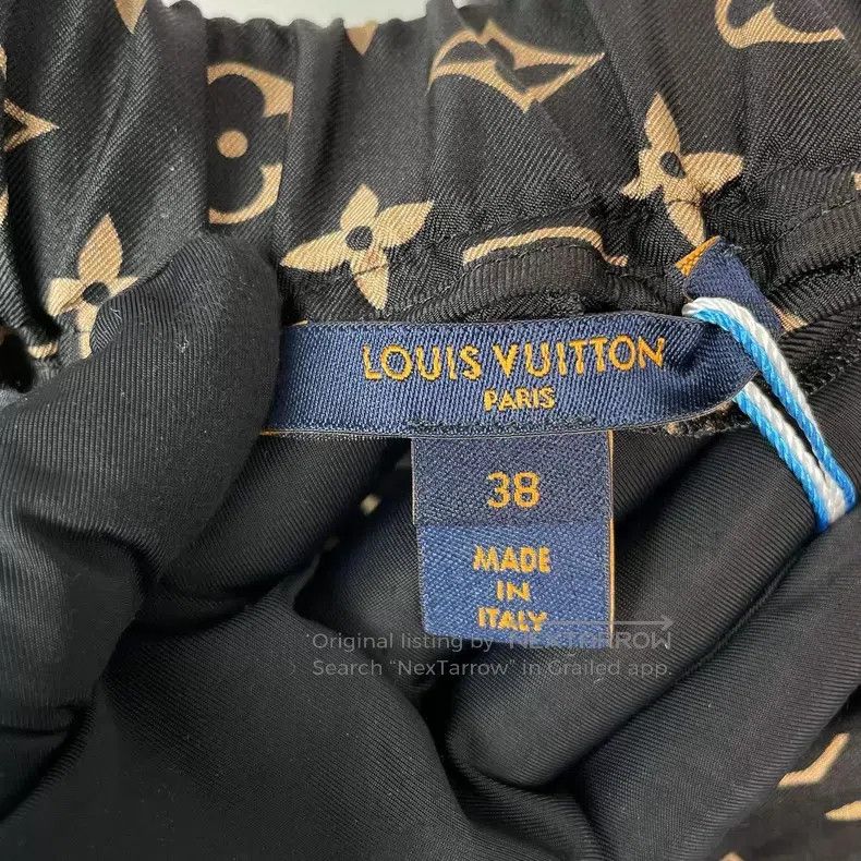 Louis Vuitton Louis Vuitton Black classic print LOGO full print twill si Size US 38 / EU 54 - 4 Thumbnail