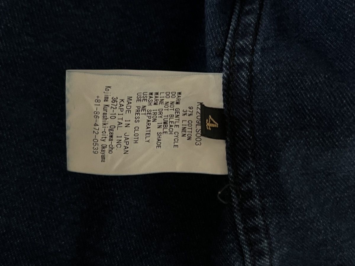 Kapital Boro Denim Tiger Juban Shirt (NORAGI Remake) K2209LS003 Size US XL / EU 56 / 4 - 6 Thumbnail