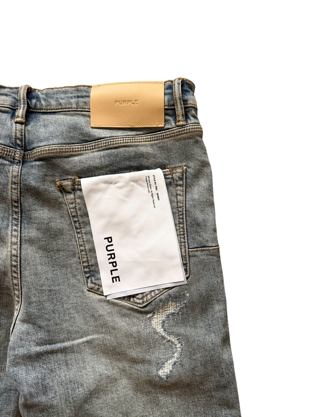 Purple Brand Purple Brand Jeans Mens Slashed Skinny Blue P001 Size 34/32 Size US 34 / EU 50 - 7 Thumbnail