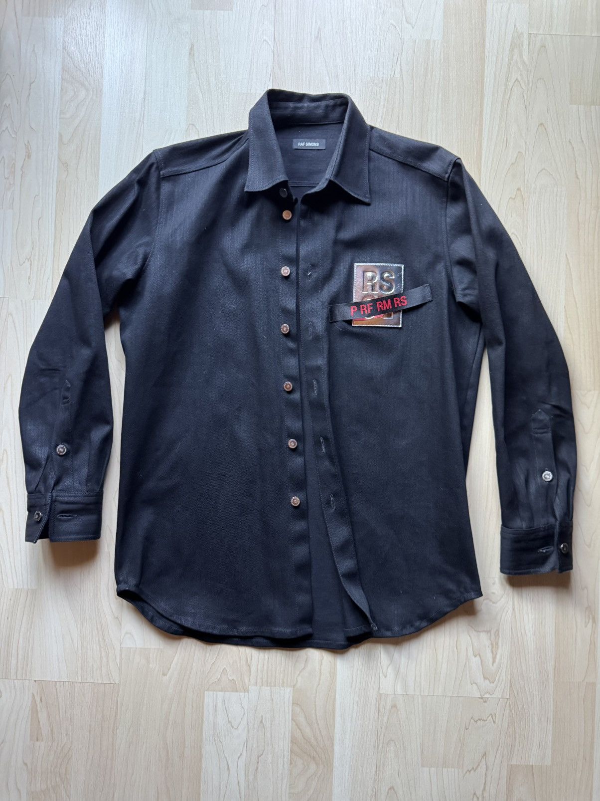 Raf Simons Raf Simons SS19 Logo Patch Denim Shirt Size US XS / EU 42 / 0 - 1 Thumbnail