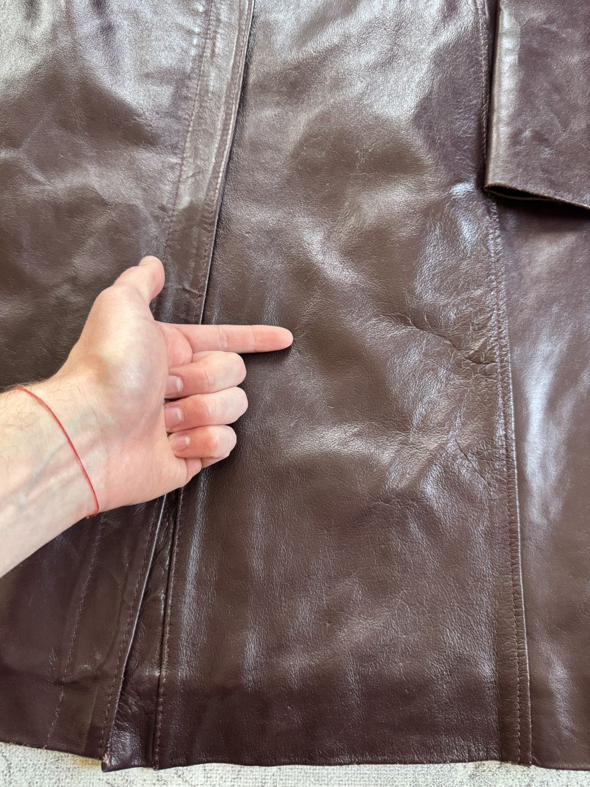 Gucci Gucci 46size retro vintage leather coat zip jacket 90s Size L / US 10 / IT 46 - 7 Thumbnail