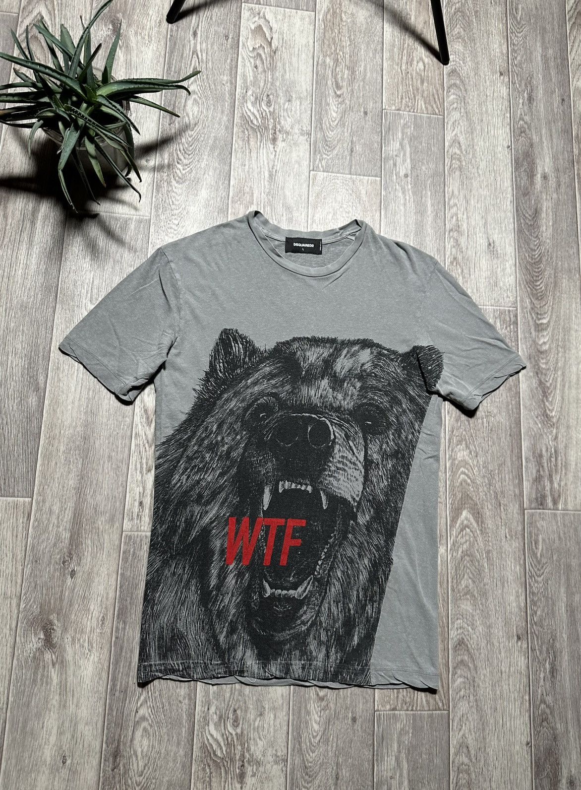 Designer × Dsquared2 Dsquared2 WTF Bear Logo Tee Size US L / EU 52-54 / 3 - 1 Thumbnail