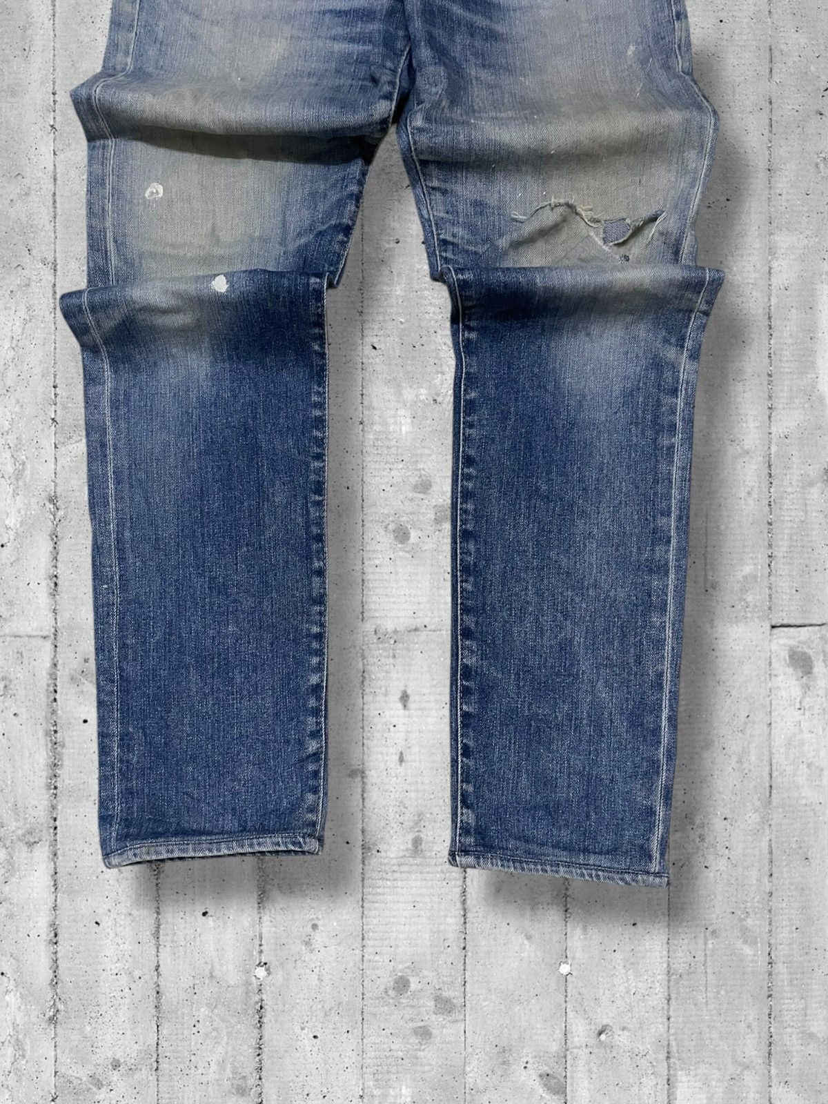 Designer × Other Vintge Designer Adriano Goldschimied Distressed Splash Denim Size US 31 - 3 Thumbnail
