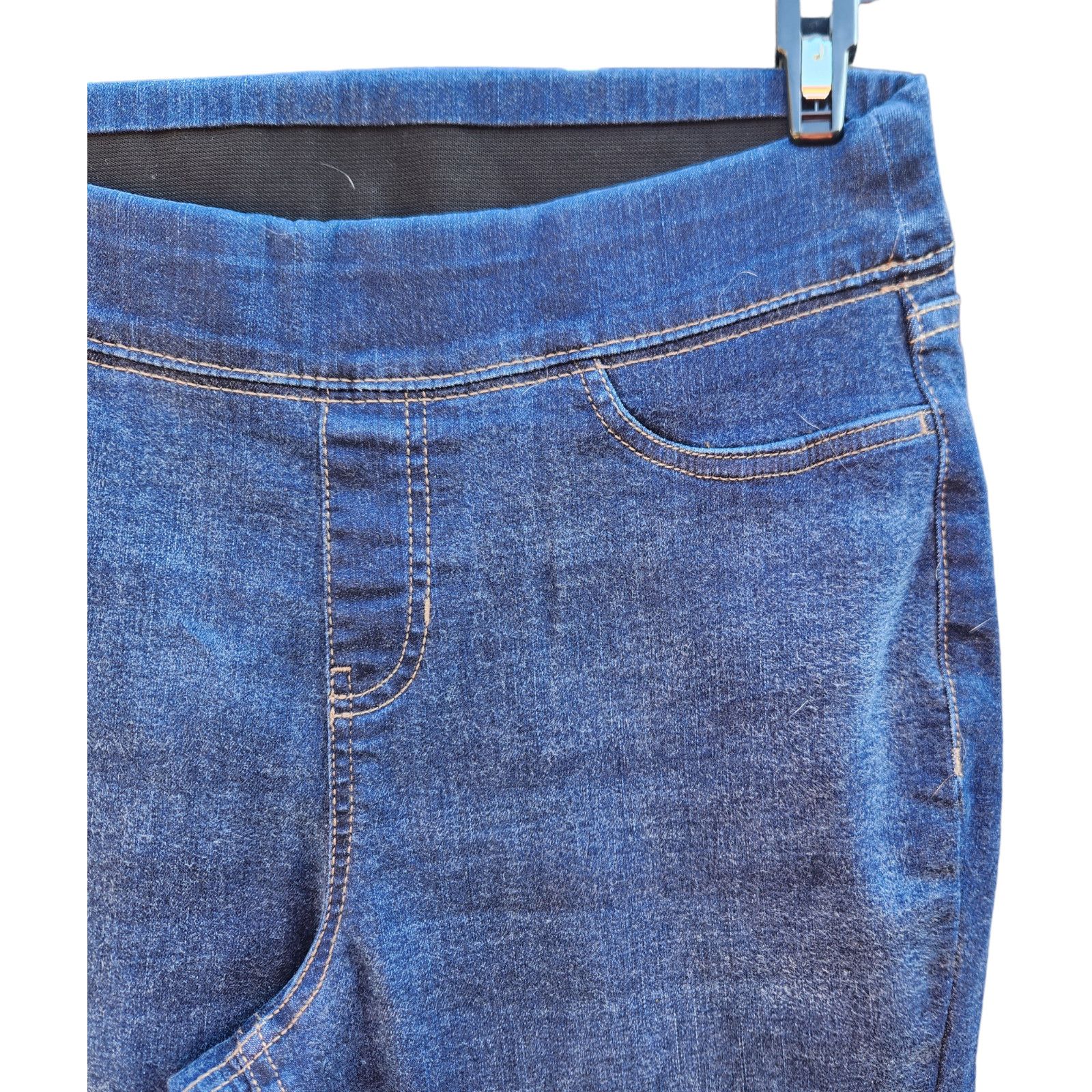 Denim & Co. Denim & Co. Cozy Touch Denim Roll-On Jeggings Indigo Size 6 Size 28" / US 6 / IT 42 - 5 Thumbnail