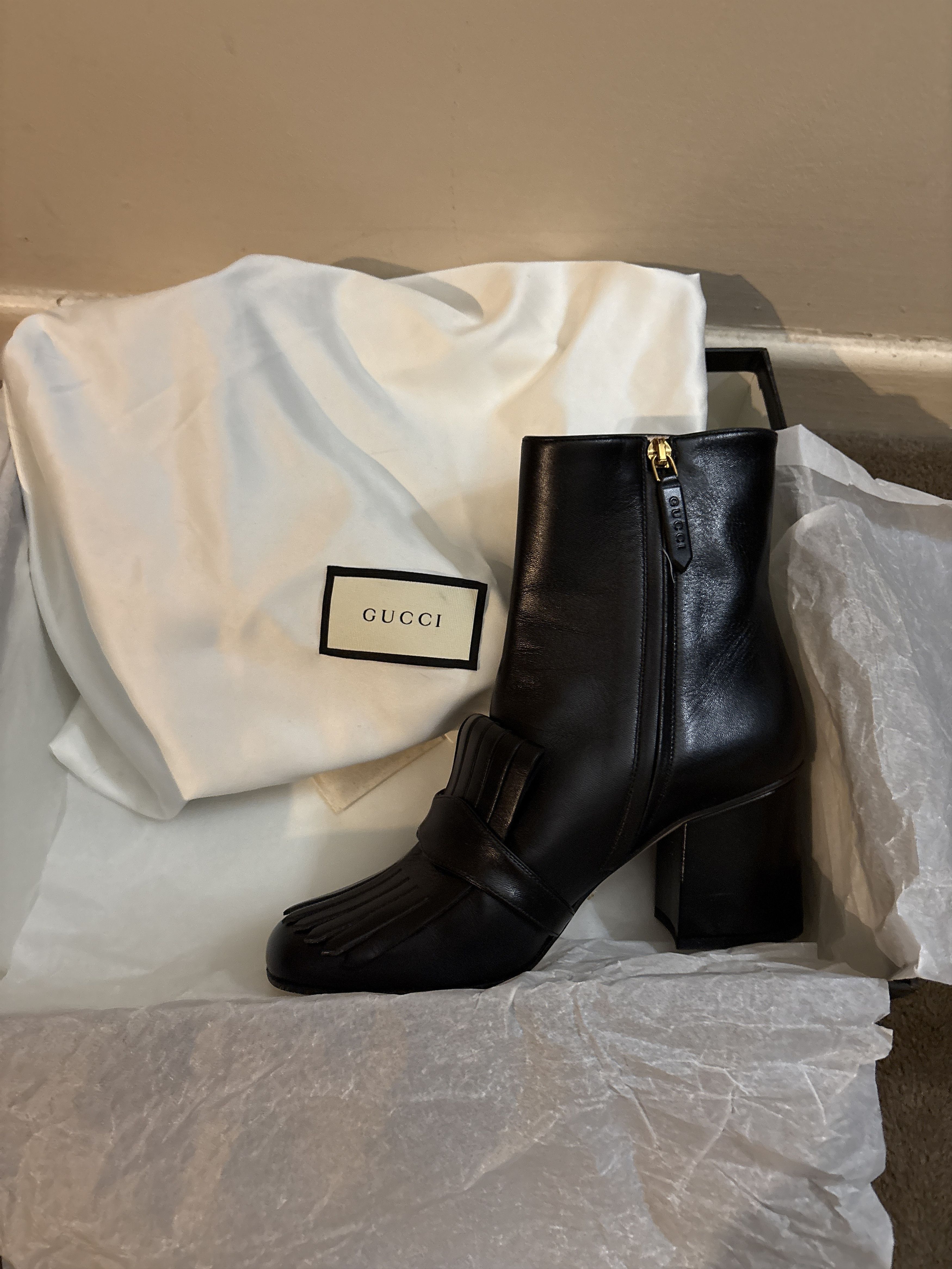 Gucci GUCCI Marmont Ankle Boots - Never Worn Size US 7.5 / IT 37.5 - 2 Thumbnail