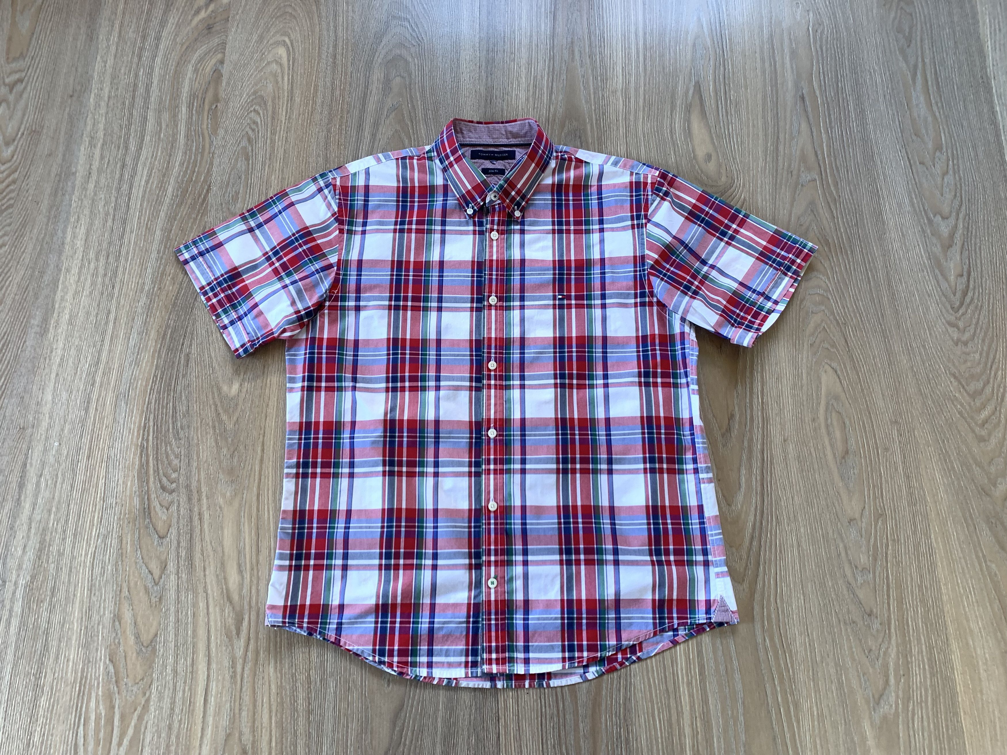 Tommy Hilfiger Tommy Hilfiger Slim Fit Plaid Button Down Shirt Size US M / EU 48-50 / 2 - 1 Thumbnail