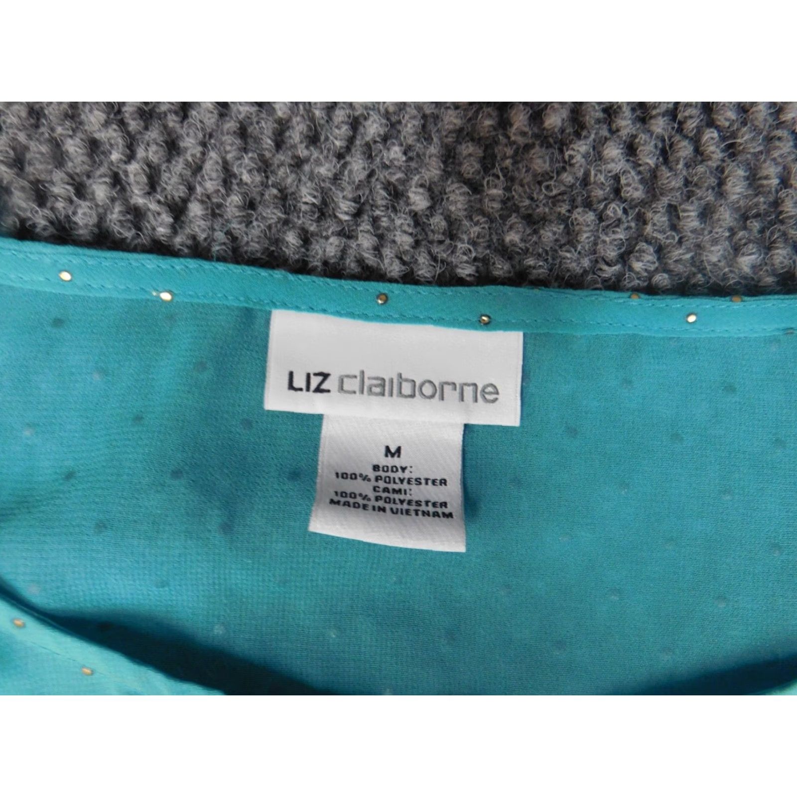 Liz Claiborne Liz Claiborne Blouse Womens M Green Floral Sleeveless Round Neck Pullover Casual Regular Polyester Rayon Stretch Basic Vintage No Size M / US 6-8 / IT 42-44 - 5 Thumbnail