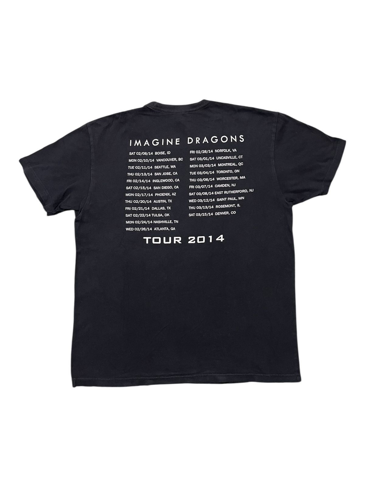 Band Tees Imagine Dragons Tour 2014 Tee Size US L / EU 52-54 / 3 - 2 Thumbnail