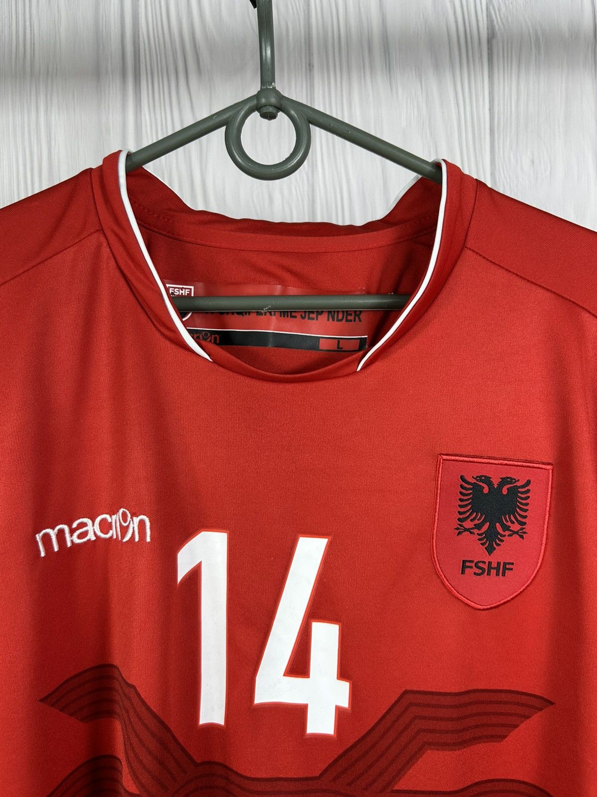 Macron Albania Home Jersey 2016/17 #14 Taulant Xhaka Size L Size US L / EU 52-54 / 3 - 5 Thumbnail