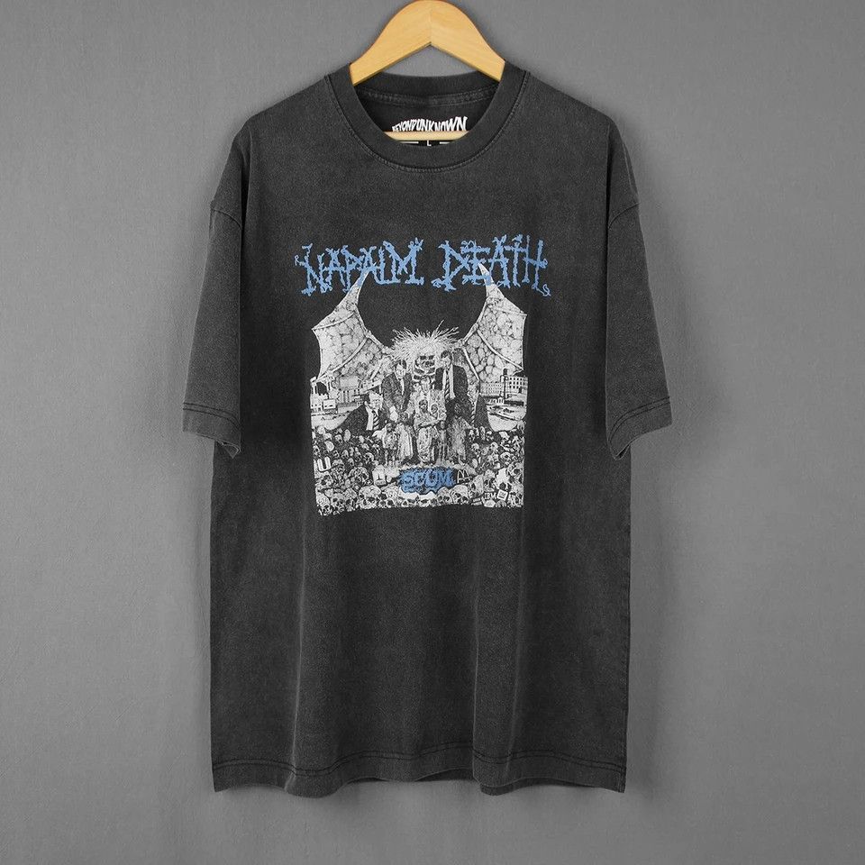 Japanese Brand NAPALM DEATH T-Shirt Vintage Size US XL / EU 56 / 4 - 1 Thumbnail