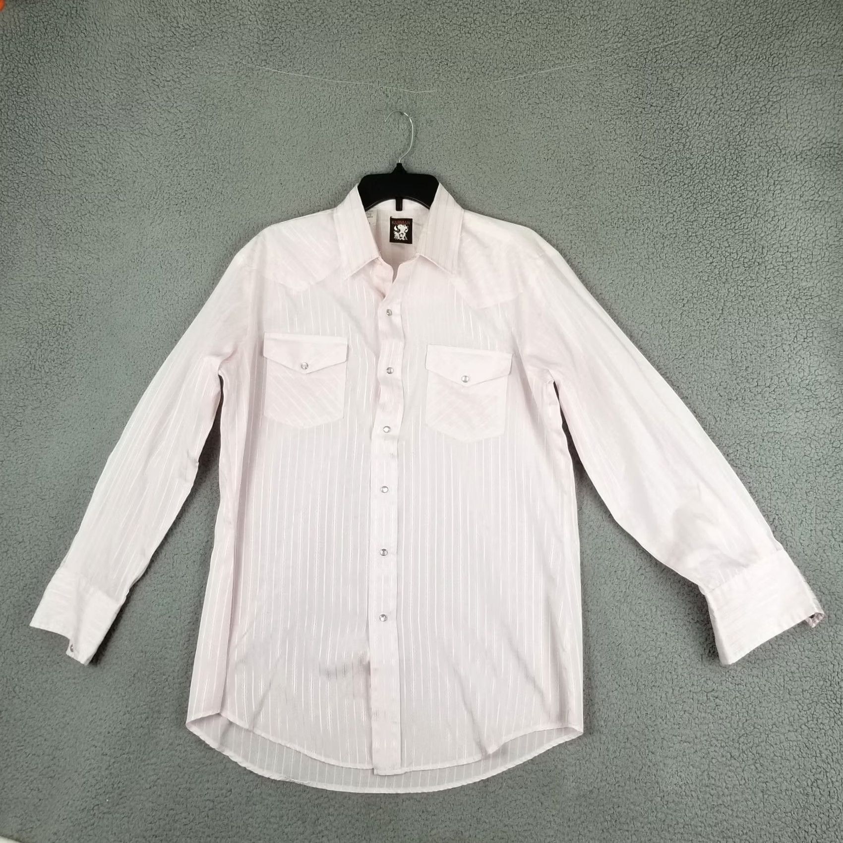 Armani Vintage Karman Pink Rockabilly Western Shirt L Adult Large Shiny Aztec Stripes Size US L / EU 52-54 / 3 - 2 Thumbnail