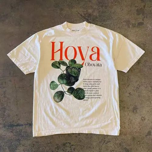 VIBE White vintage leaf pattern cotton tee Size US L / EU 52-54 / 3 - 3 Thumbnail