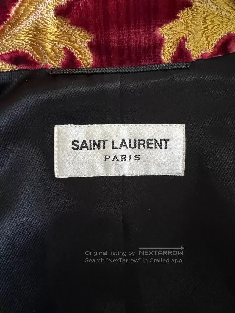 Saint Laurent Paris Saint Laurent Paris Red Velvet Mustache Jacket Court Jacke Size US S / EU 44-46 / 1 - 4 Thumbnail