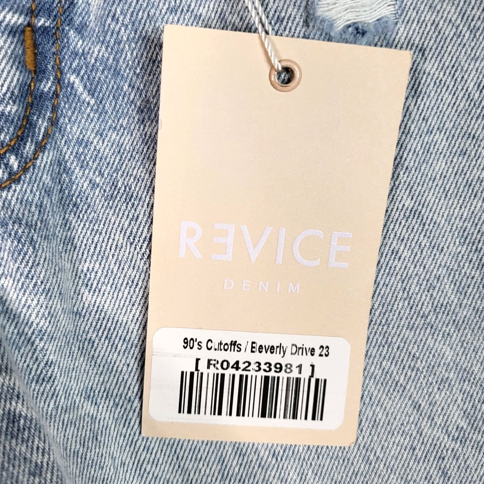 Vintage REVICE DENIM Women's blue 90's Cutoffs Shorts Size 23 NEW Size 40" / US 18 - 6 Thumbnail