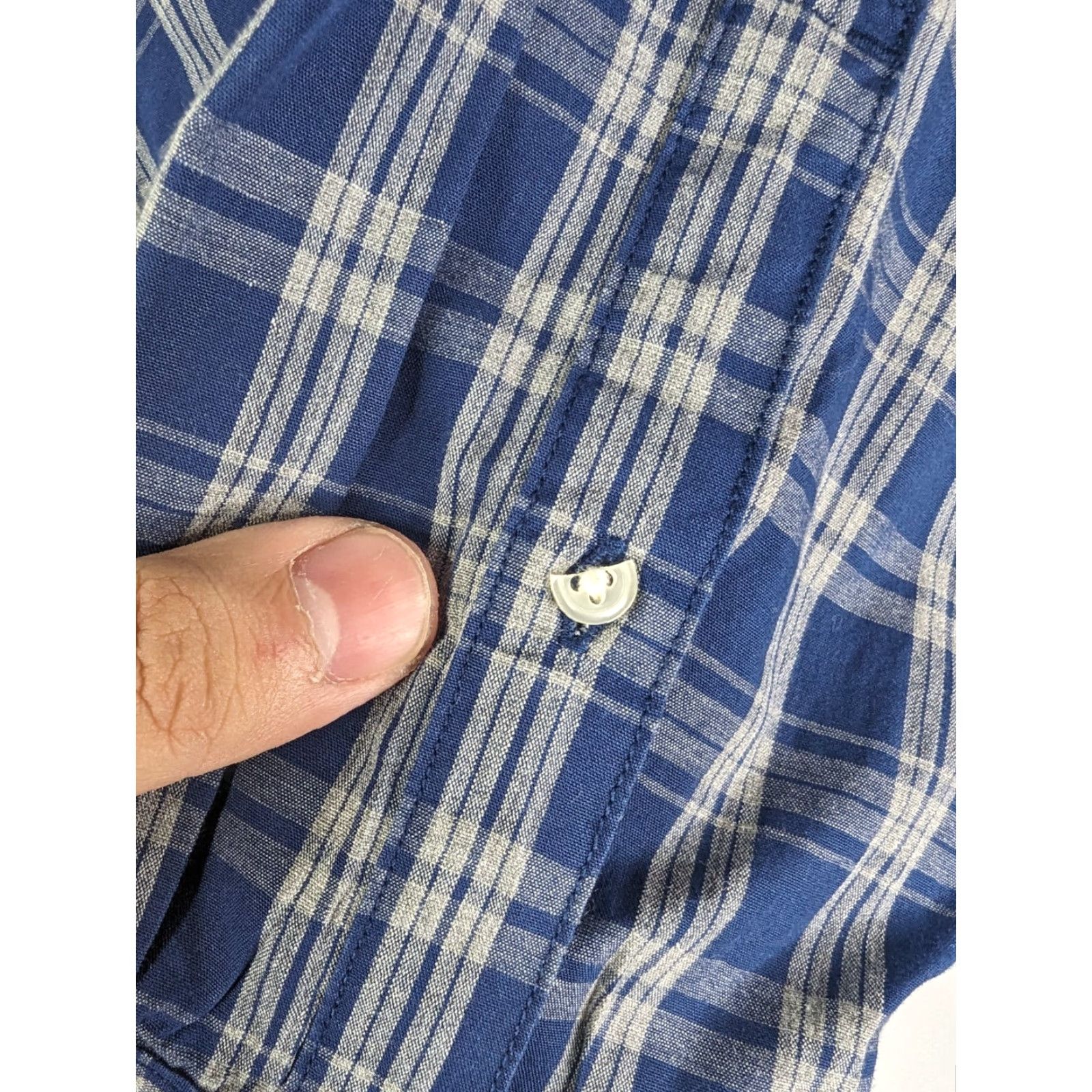 Lucky Brand Lucky Brand Blue Plaid Slim Fit Long Sleeve Button Down Shirt Men's 2XL Cotton Size US XXL / EU 58 / 5 - 4 Thumbnail