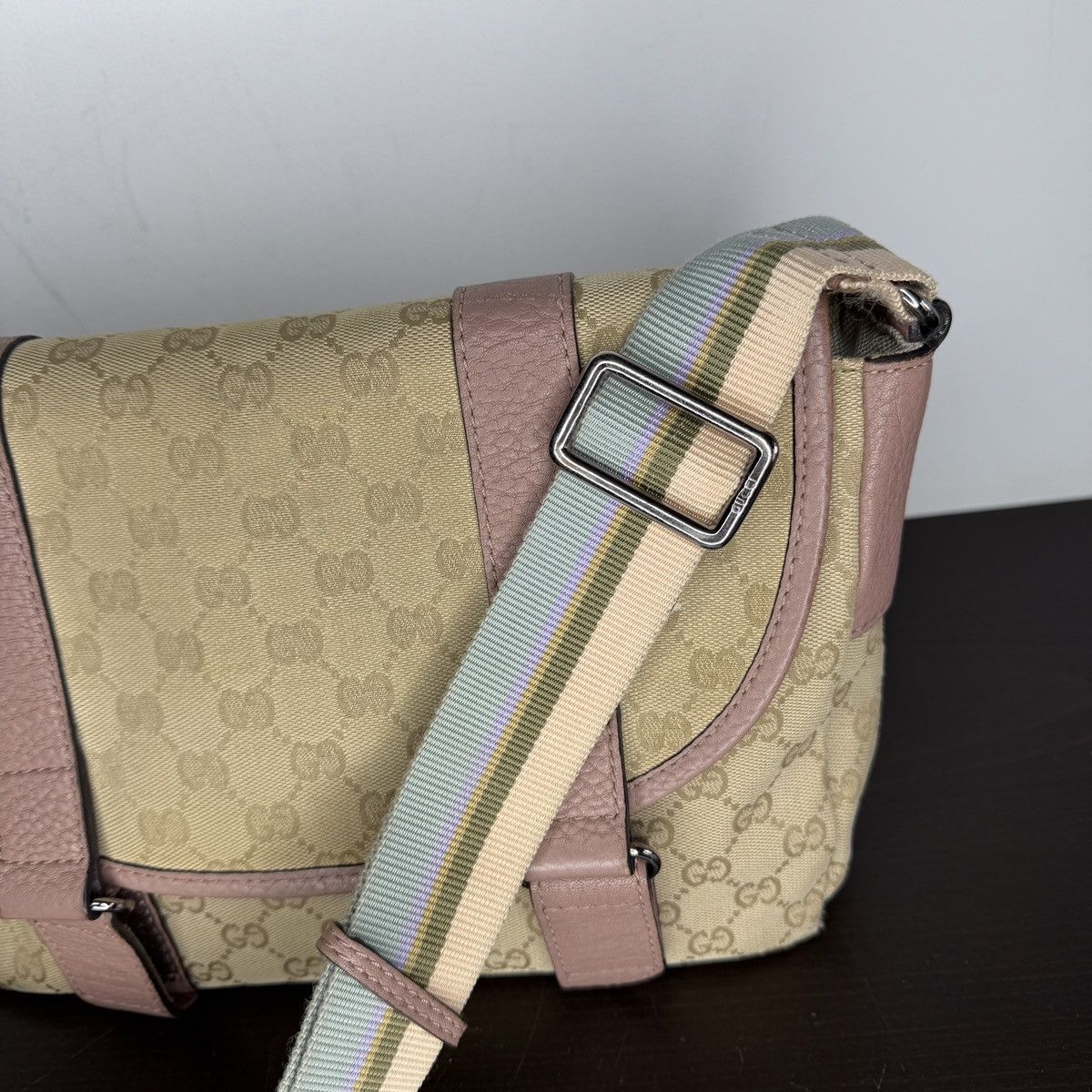Gucci Gucci Monogram GG Canvas Beige Shoulder Crossbody Bag Size ONE SIZE - 9 Thumbnail