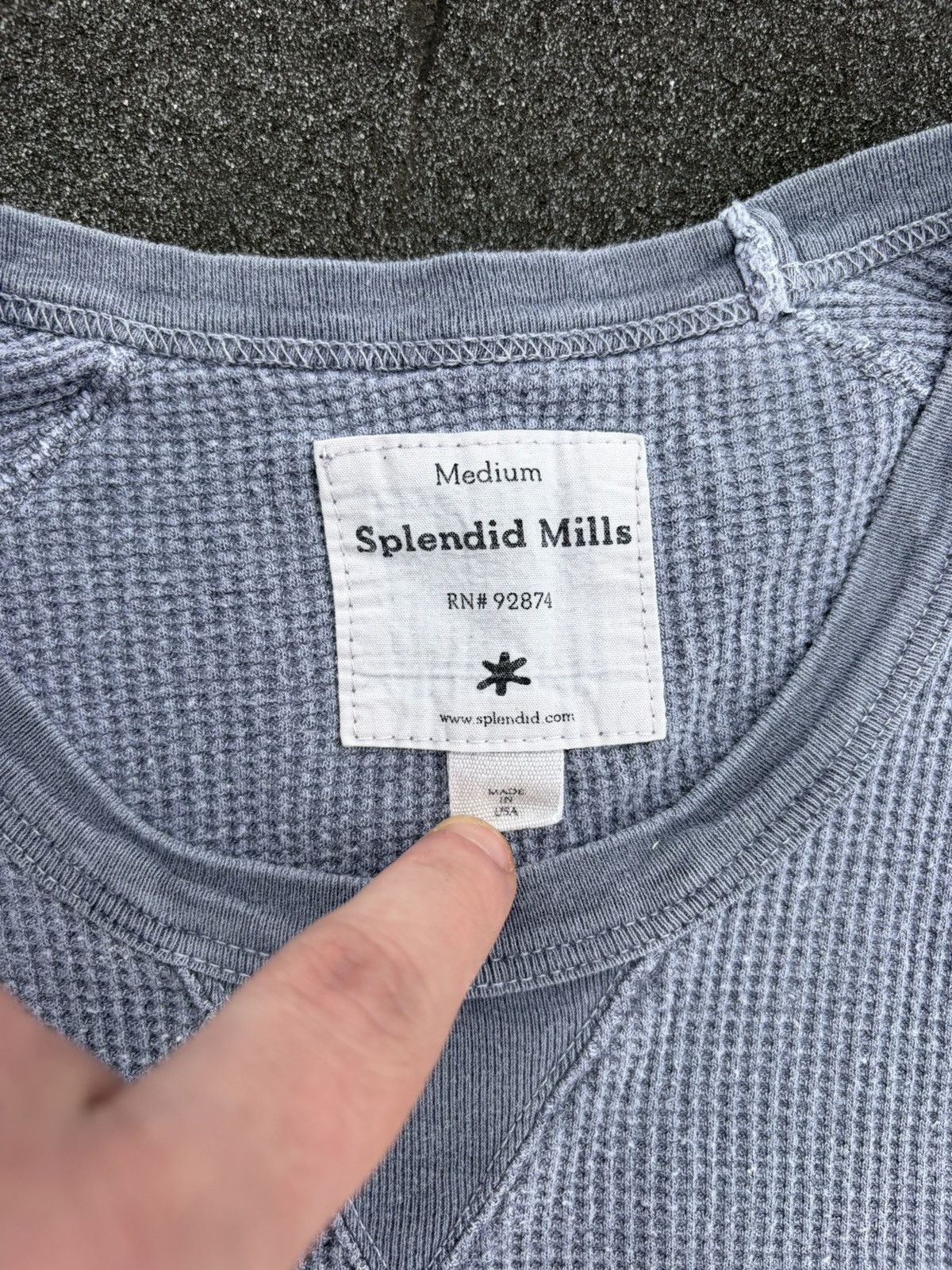 Other Grey thermal distressed faded long sleeve medium Size US M / EU 48-50 / 2 - 3 Thumbnail
