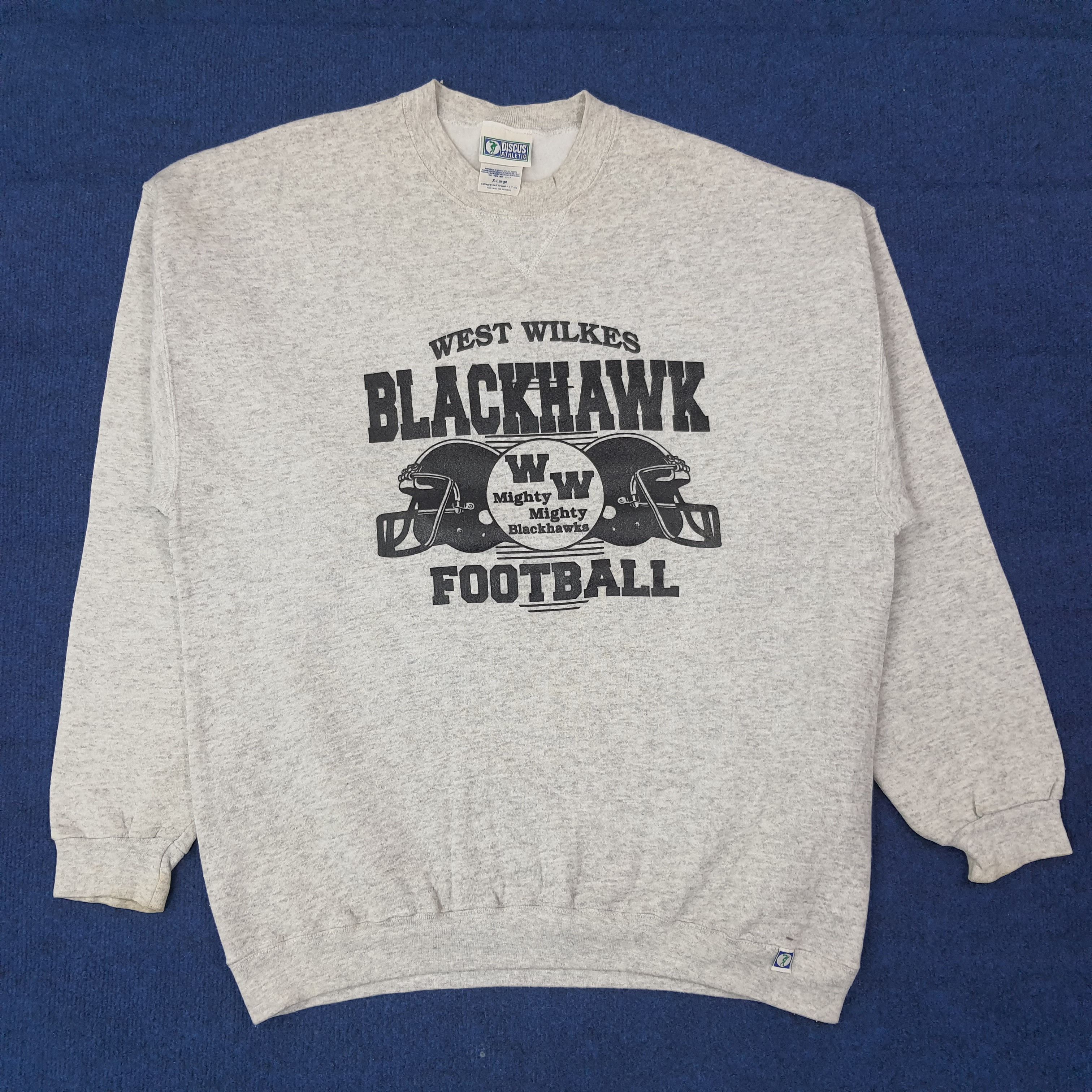 Vintage Discus Blackhawk Football Team Sweatshirt C266N15