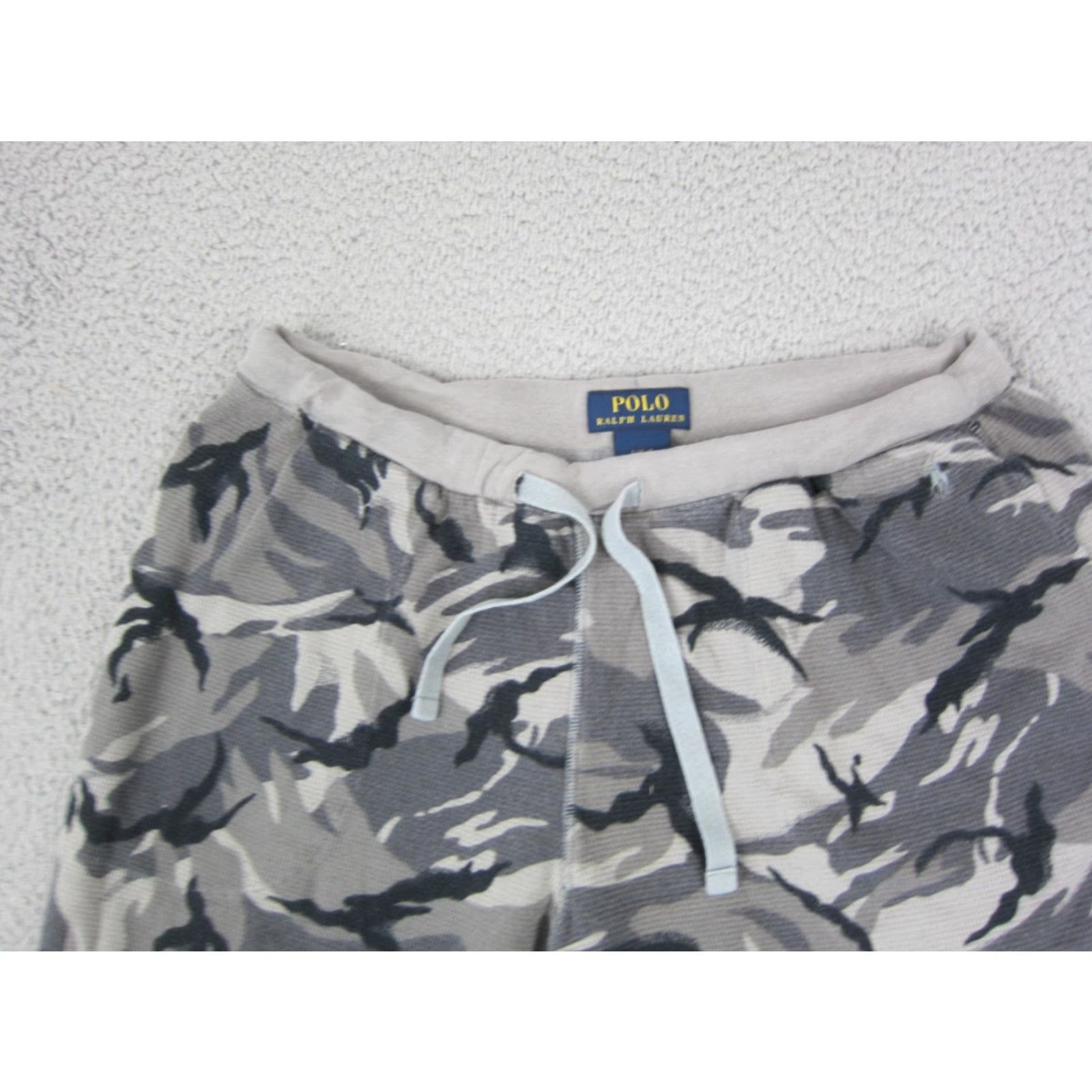 Polo Ralph Lauren Polo Ralph Lauren Pants Mens Large Gray Camo Waffle Knit Jogger Sweat Athletic Size US L / EU 52-54 / 3 - 2 Thumbnail