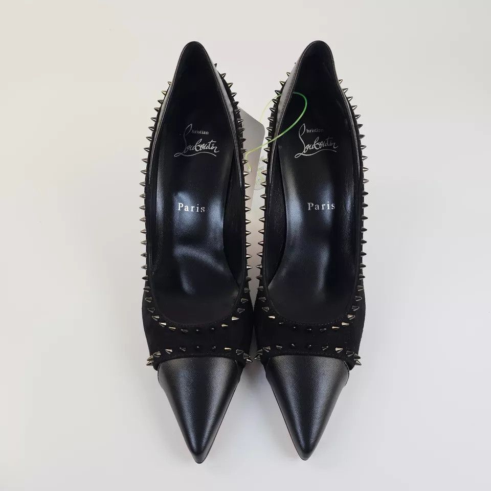 Christian Louboutin o1s1wg110125 Duvette Spikes 85mm Pumps in Black Size US 6 / IT 36 - 4 Thumbnail