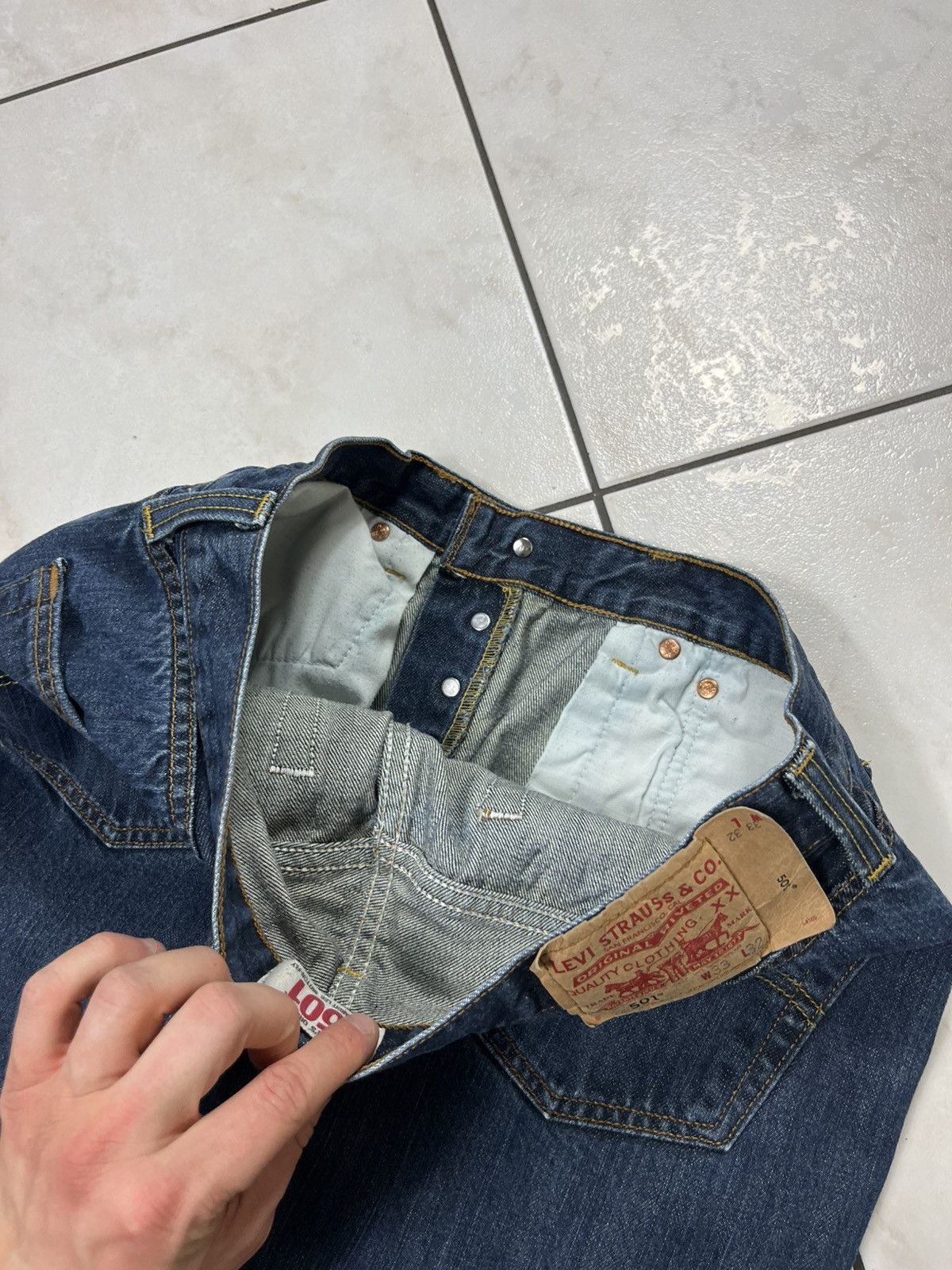 Levi's × Levi's Vintage Clothing × Vintage Vintage Levi’s 501 navy denim jeans pants regular straight Size US 33 - 18 Thumbnail