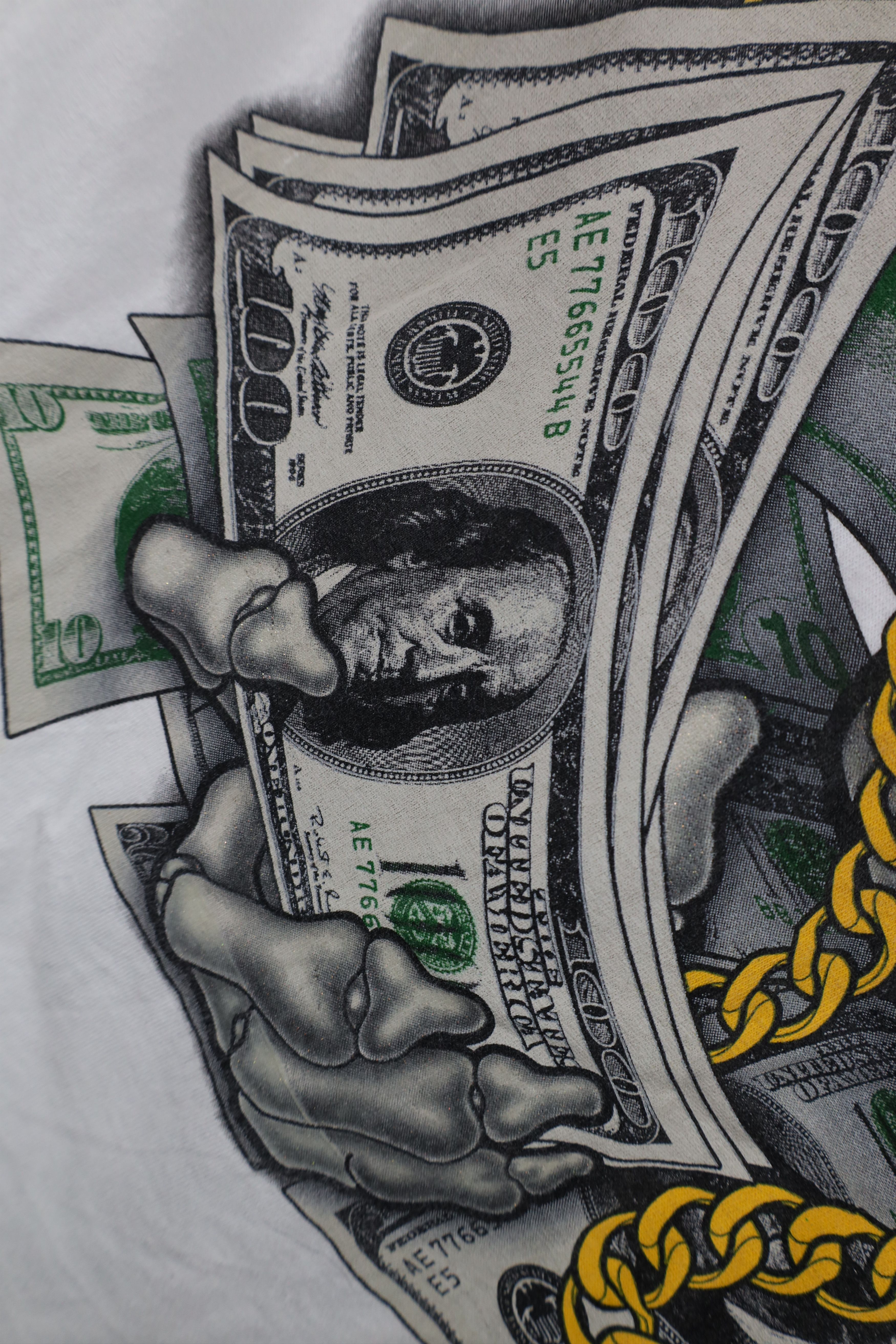 Vintage Vintage Y2K Streetwear Eternal Hustle Skull Money T-Shirt Size US XXL / EU 58 / 5 - 7 Thumbnail