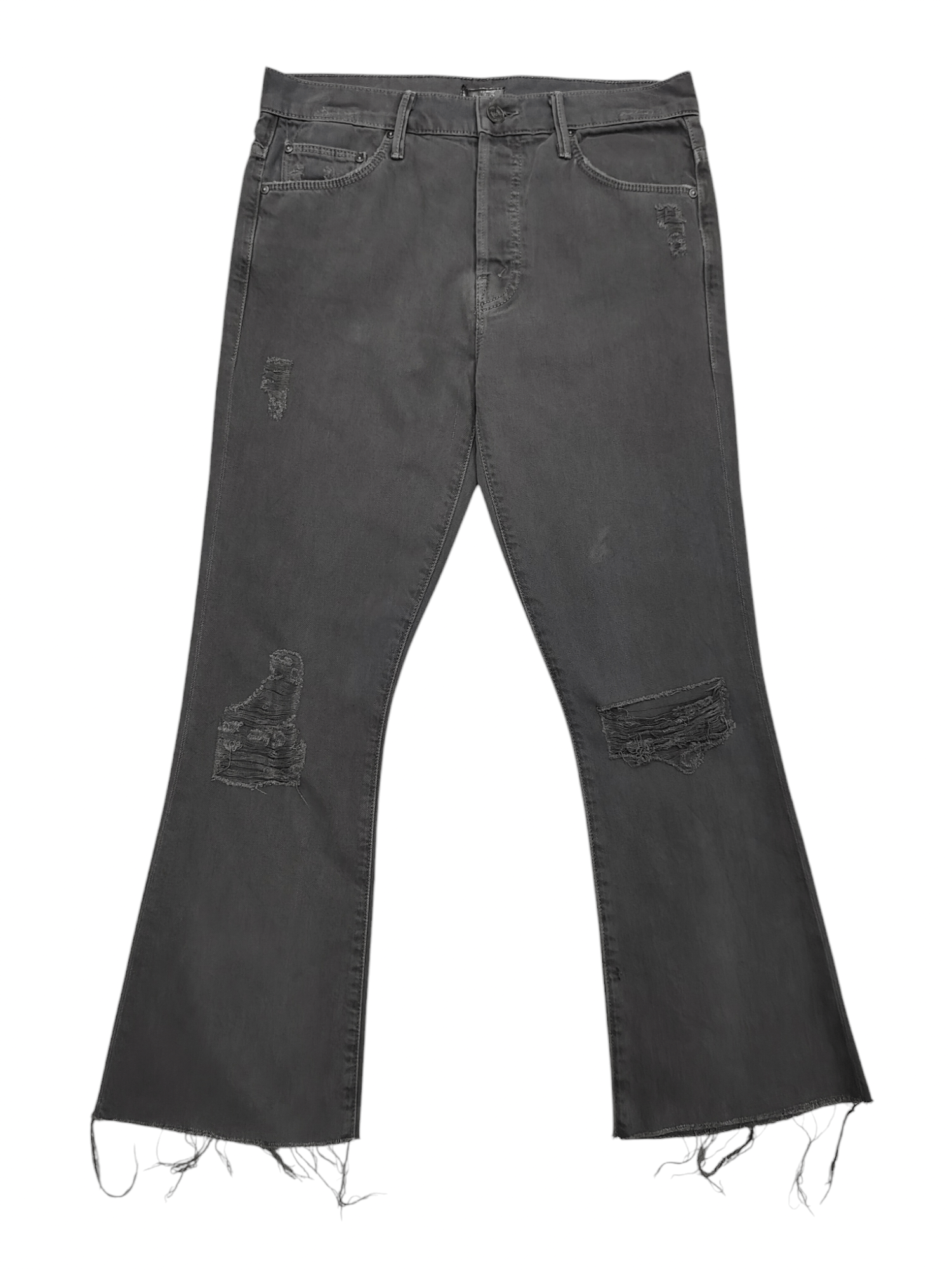 Seditionaries Mother LA 🔥 Distressed Ripped Raw Hem Washer Flare Jeans Size 30" / US 8 / IT 44 - 1 Thumbnail