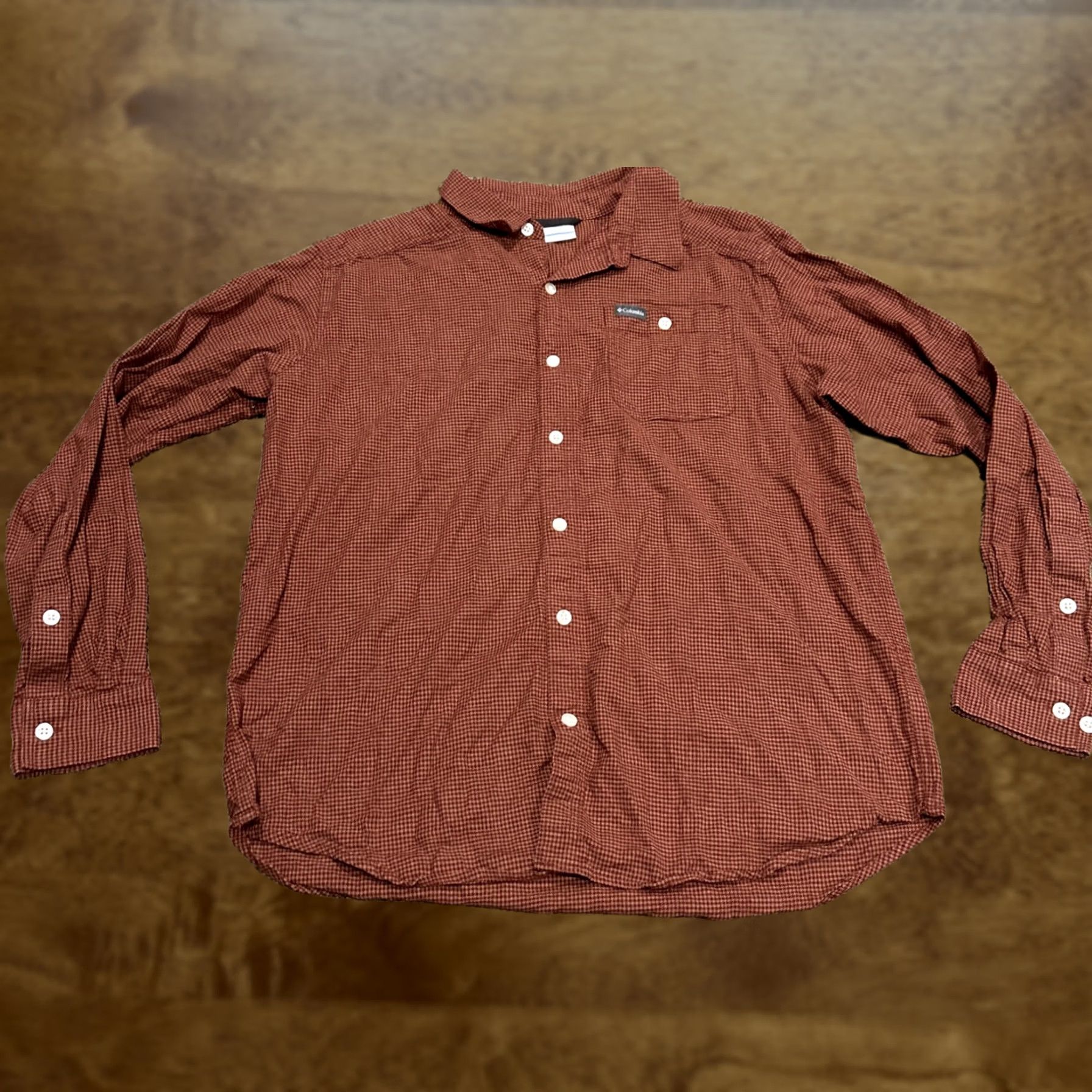Vintage Columbia Mens L Red Check Button Up Shirt Long Sleeve Cotton Blend A2 Size US L / EU 52-54 / 3 - 1 Thumbnail