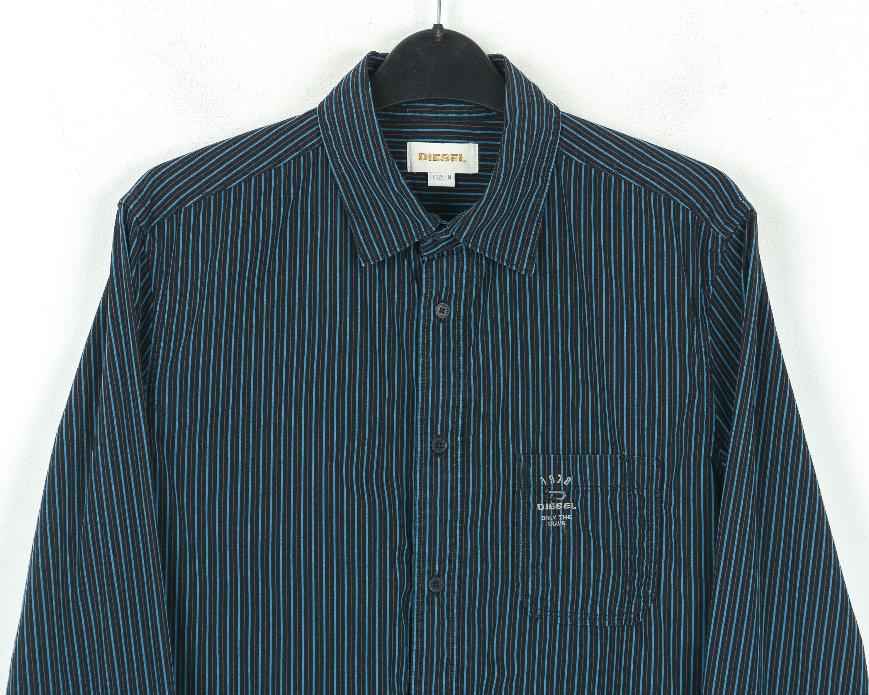 Diesel Casual Shirt Long Sleeve Pinstriped Formal Button Up Cotton Size US M / EU 48-50 / 2 - 2 Thumbnail