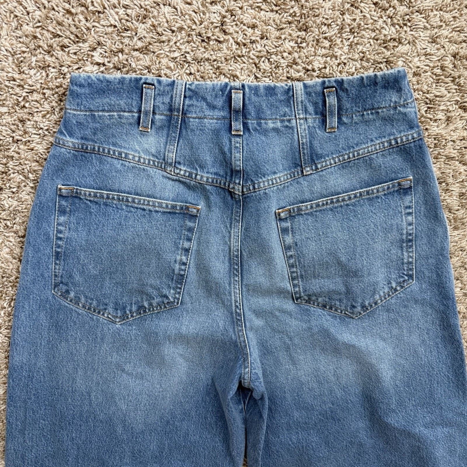 CLOSED CLOSED Made Italy Light Wash Blue Denim Barrel Jeans Baggy Size 33" - 7 Thumbnail