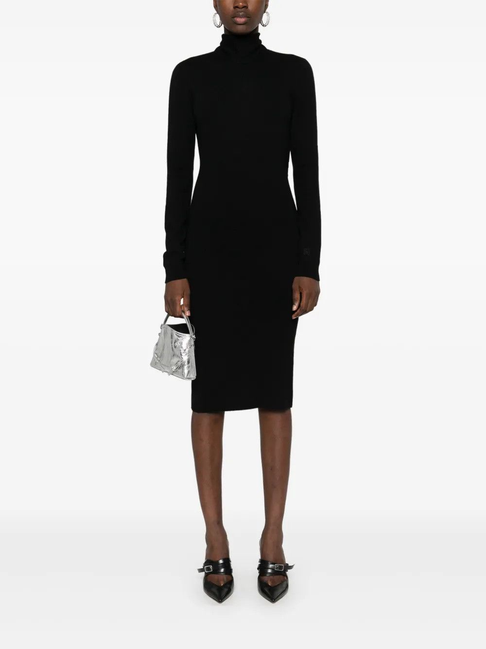 Givenchy o1y0925 Midi Dress in Black Size M / US 6-8 / IT 42-44 - 5 Thumbnail