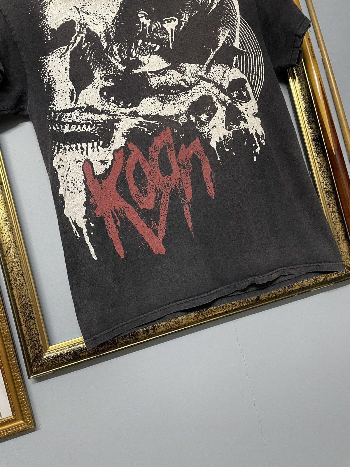 Vintage Vintage Korn Metal Og Illustration Skull Trash Sunfaded Tee Size US M / EU 48-50 / 2 - 6 Thumbnail