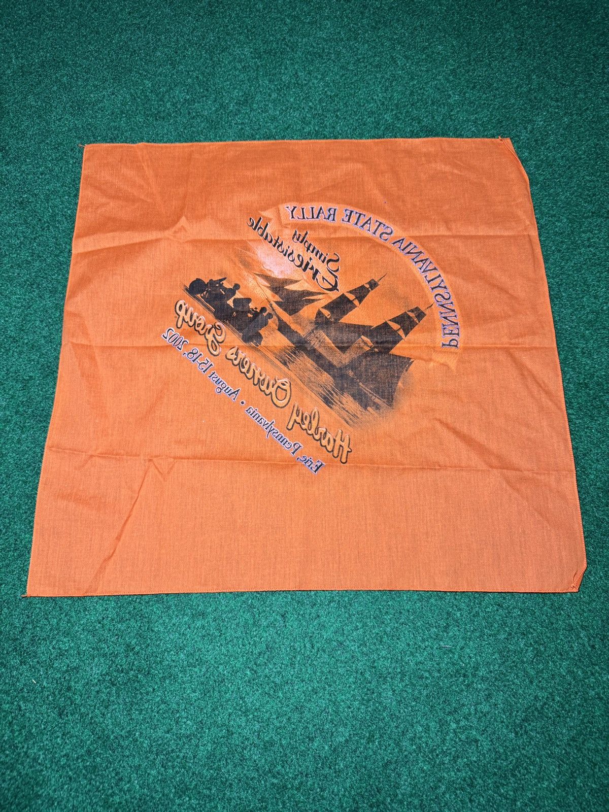 Harley Davidson × Vintage Vintage Y2K Harley Davidson Erie Pa Hog State Rally Bandana Size ONE SIZE - 3 Thumbnail