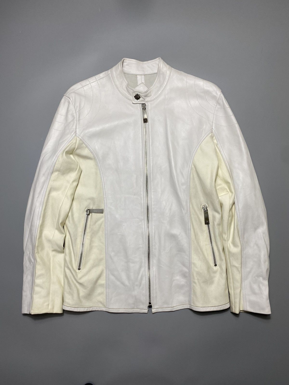 John Richmond 2019 Logo Patch Leather Jacket Size US L / EU 52-54 / 3 - 2 Thumbnail