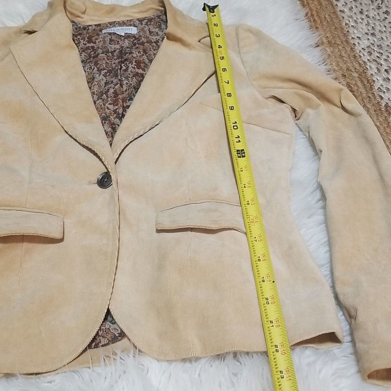 Lyle & Scott Lyle & Scott Scotland Tan Corduroy Blazer Jacket Size M / US 6-8 / IT 42-44 - 9 Thumbnail