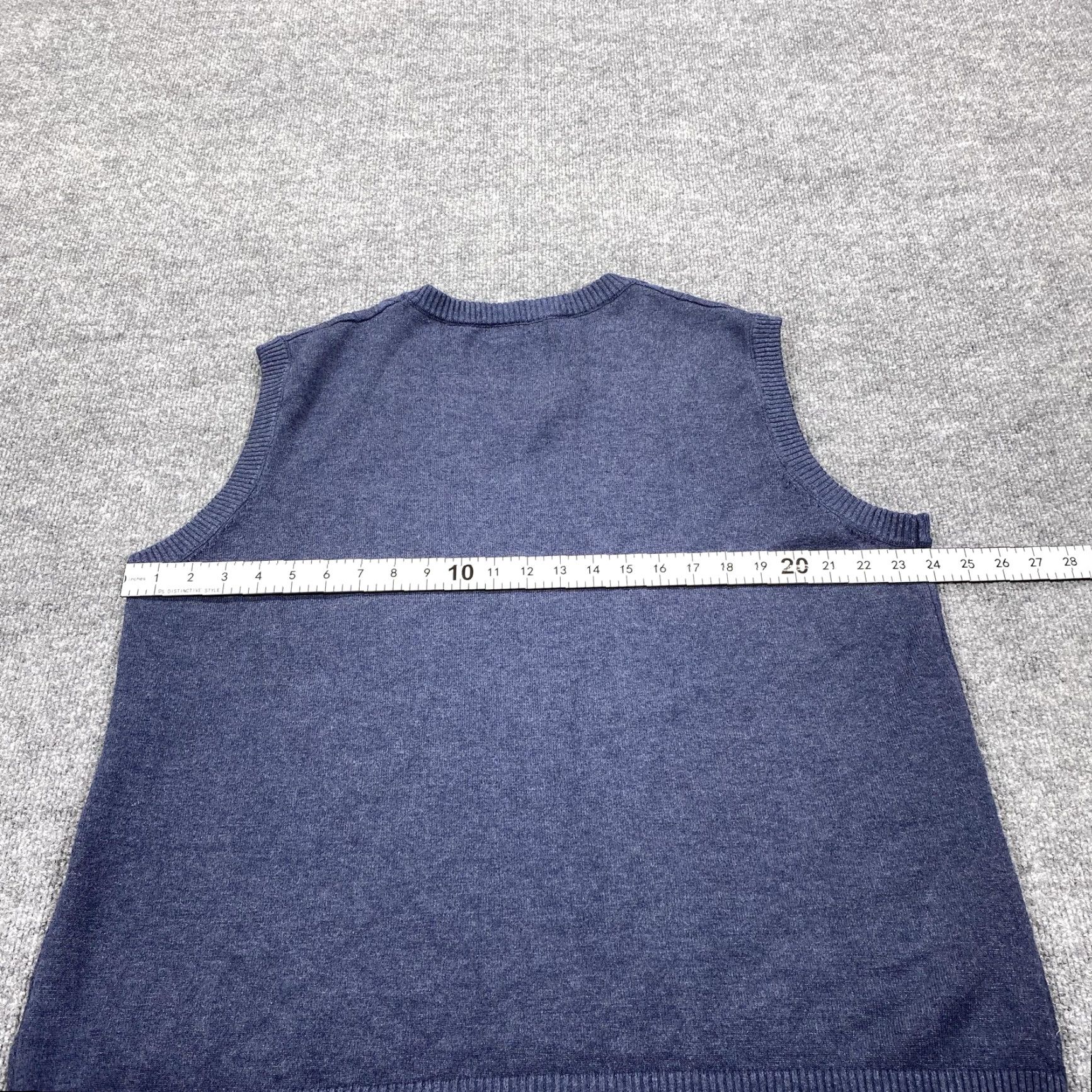 Vintage Paul Jones Mens Sweater Vest 2XL Blue V-Neck Cable-Knit Sleeveless Pullover Vest Size US XXL / EU 58 / 5 - 5 Thumbnail