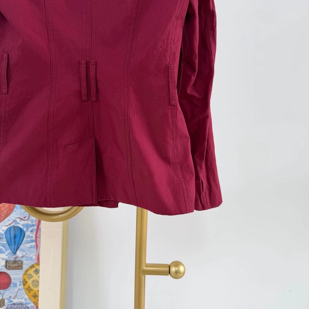Burberry Burberry Burgundy Short Trench Coat F34 Size XS / US 0-2 / IT 36-38 - 5 Thumbnail