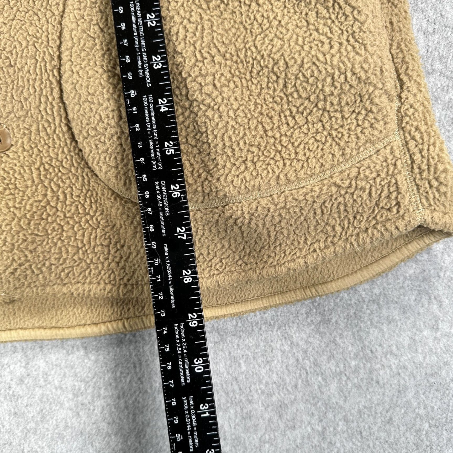 Madewell Madewell Fleece Jacket Womens Medium Beige Sherpa Cozy Button Front Shirt Coat Size M / US 6-8 / IT 42-44 - 7 Thumbnail