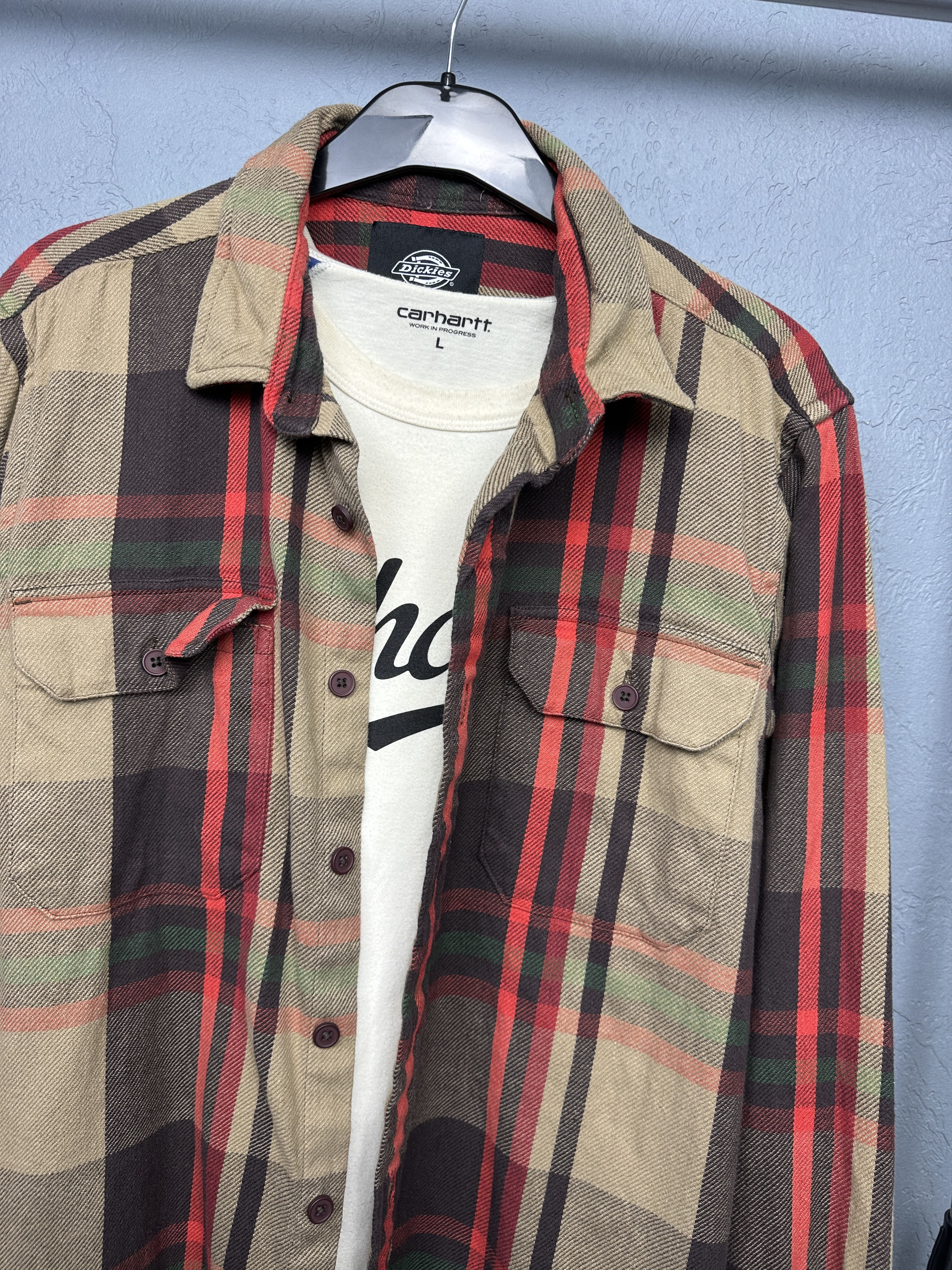 Dickies Dickies Mens Flannel Shirt Size US XL / EU 56 / 4 - 2 Thumbnail