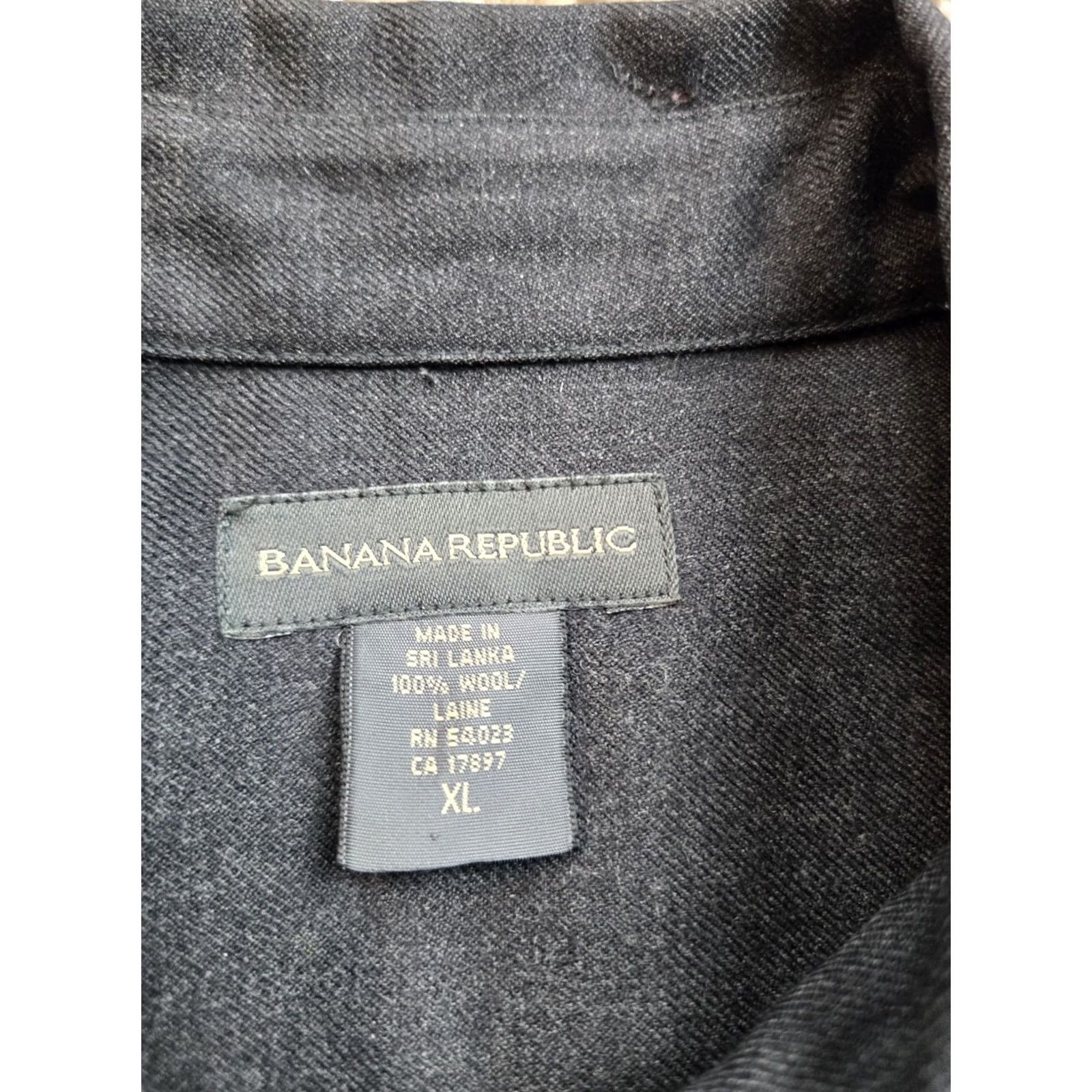 Banana Republic VINTAGE Banana Republic Shirt XL Mens Gray Wool Long Sleeve Button Up Y2K Size US XL / EU 56 / 4 - 7 Thumbnail