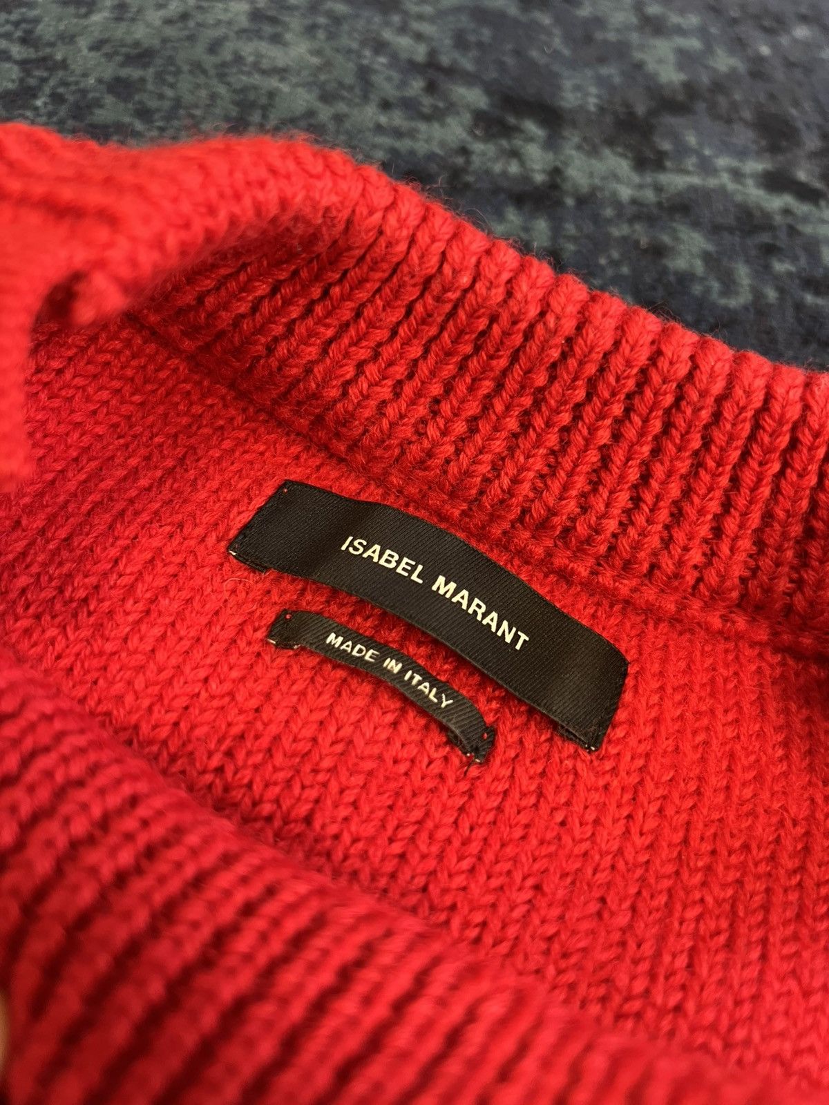 Isabel Marant ISABEL MARANT Dustin Buttoned Cabled-Wool Blend Sweater RED Size S / US 4 / IT 40 - 5 Thumbnail