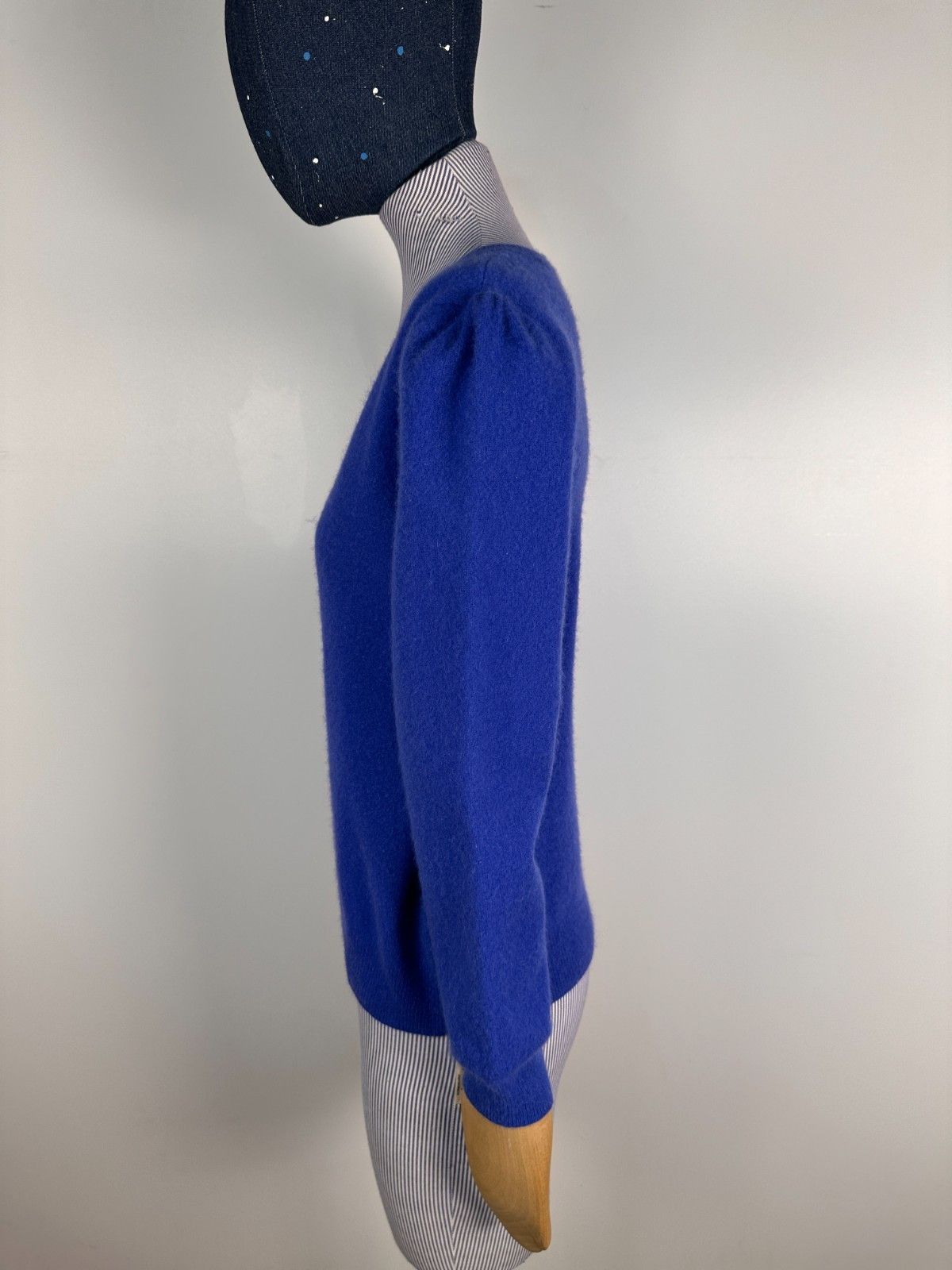 Other F&F 100% Cashmere V-Neck Jumper Sweater Blue Size UK16 Size XL / US 12-14 / IT 48-50 - 4 Thumbnail