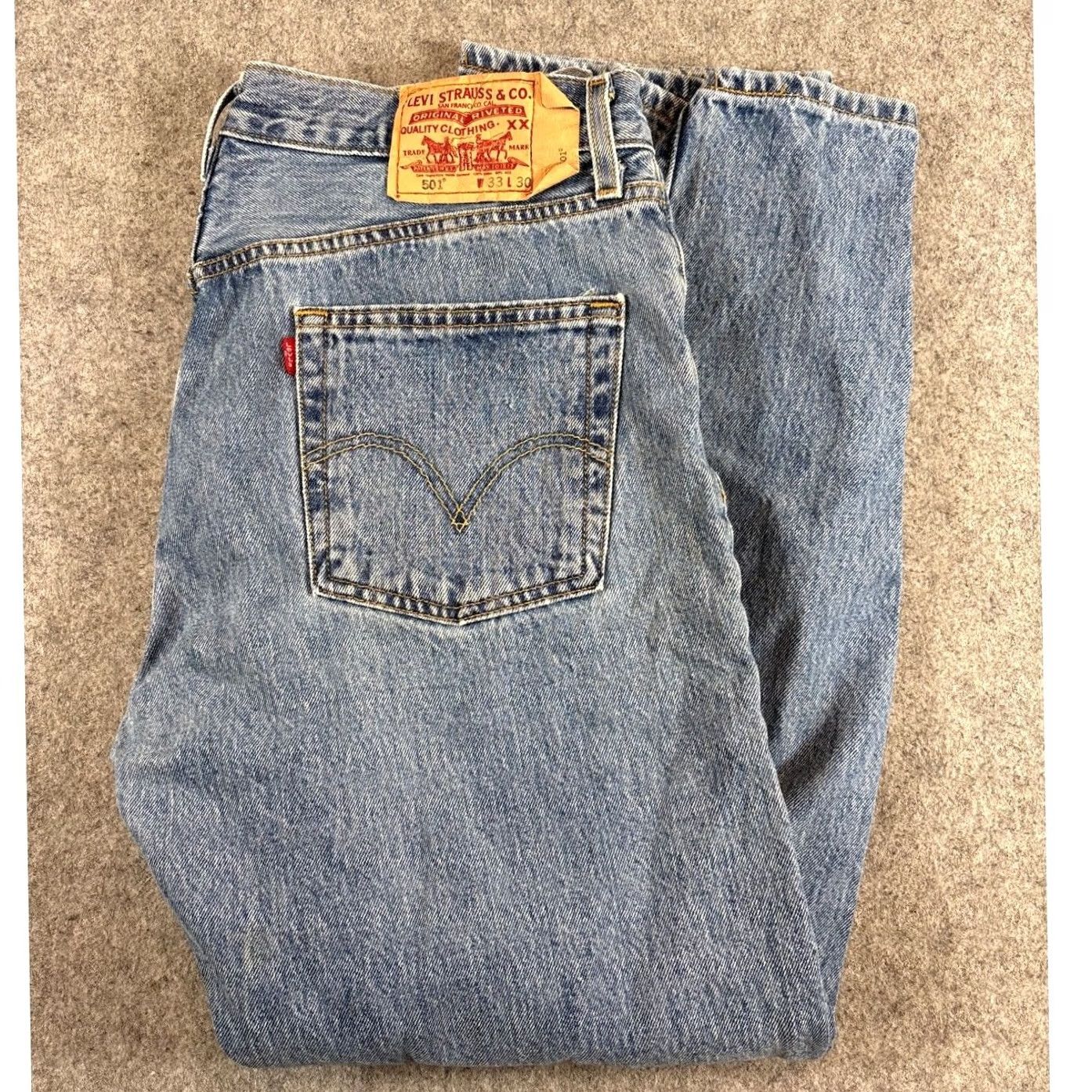 Levi's VINTAGE Levi's 501 Denim Straight Jeans Mens 33x30 Blue Cotton Faded USA Jeans Mens 33x30 Blue Cotton Faded USA Size US 33 - 2 Thumbnail