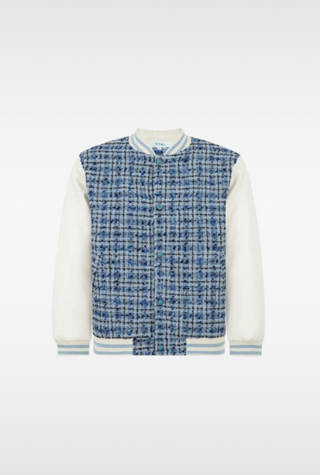 YITAI Marine Tweed Varsity Jacket Size US L / EU 52-54 / 3 - 10 Thumbnail