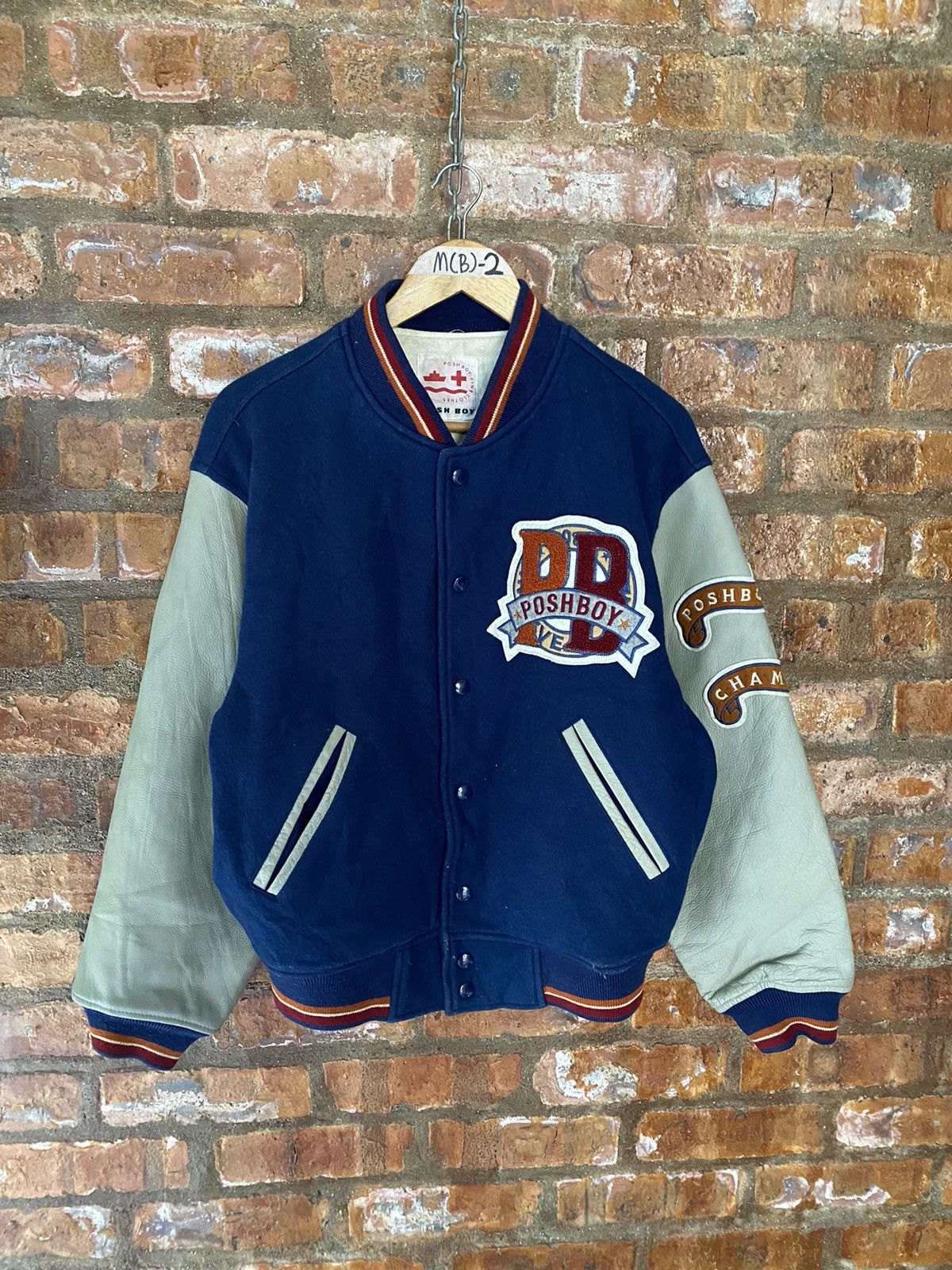 Swagger 1990s POSH BOY leather man Varsity Jacket Size US M / EU 48-50 / 2 - 2 Thumbnail