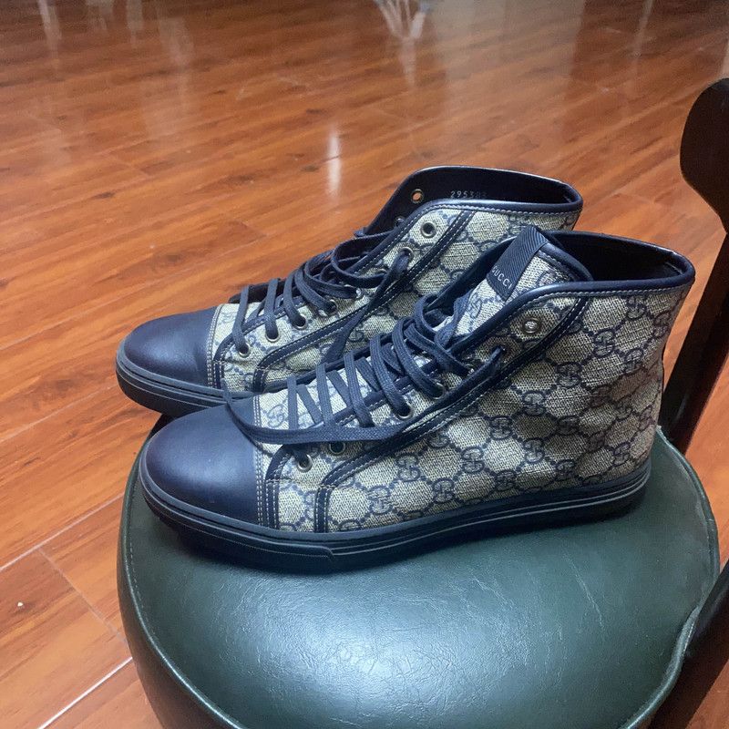 Gucci Gucci GG Supreme High-Top Fashion Sneakers 0079 Size US 8 / EU 41 - 1 Thumbnail