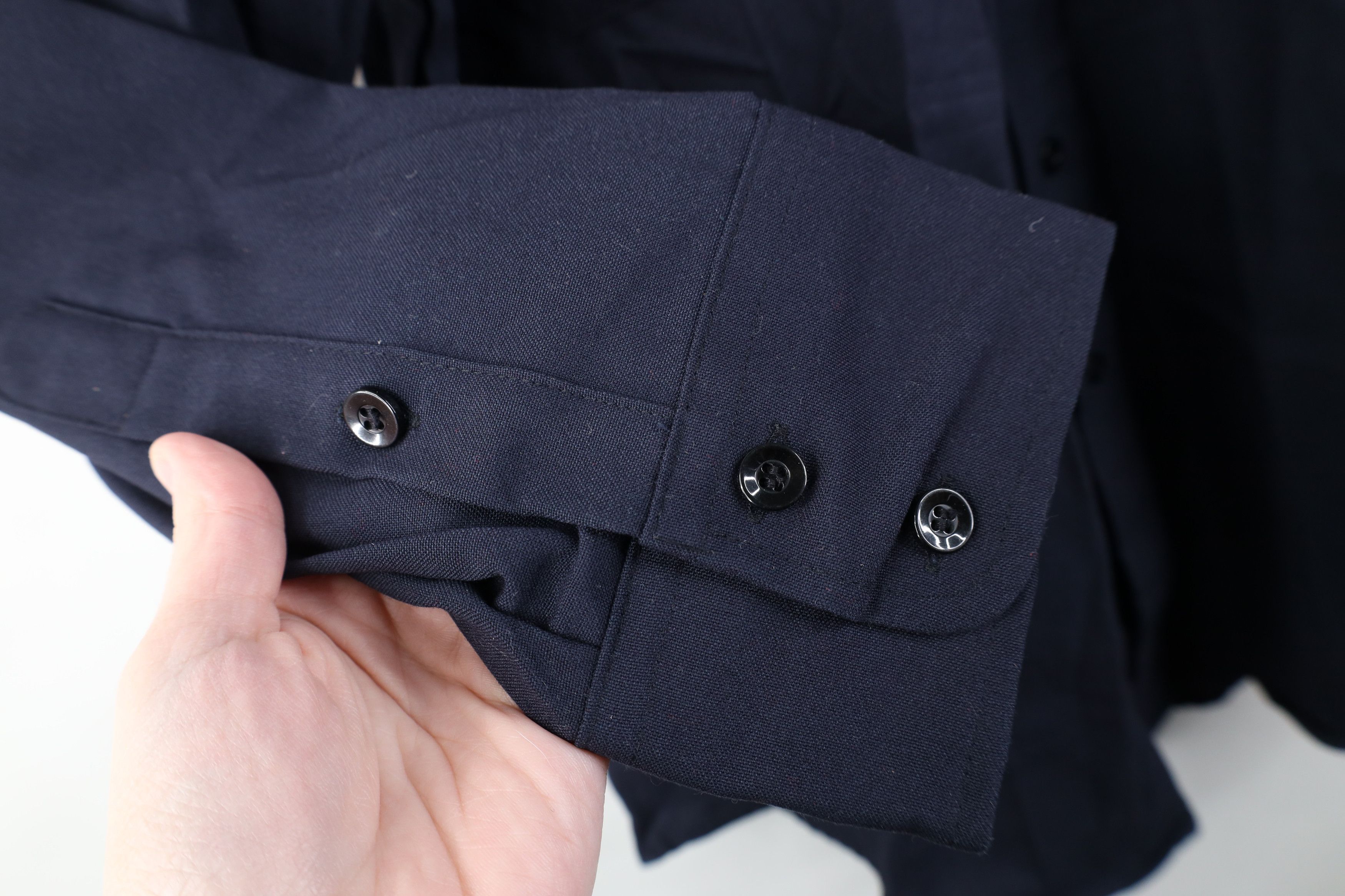 Vintage Vintage 70s Military Gabardine Blend Knit Button Shirt USA Size US M / EU 48-50 / 2 - 10 Thumbnail