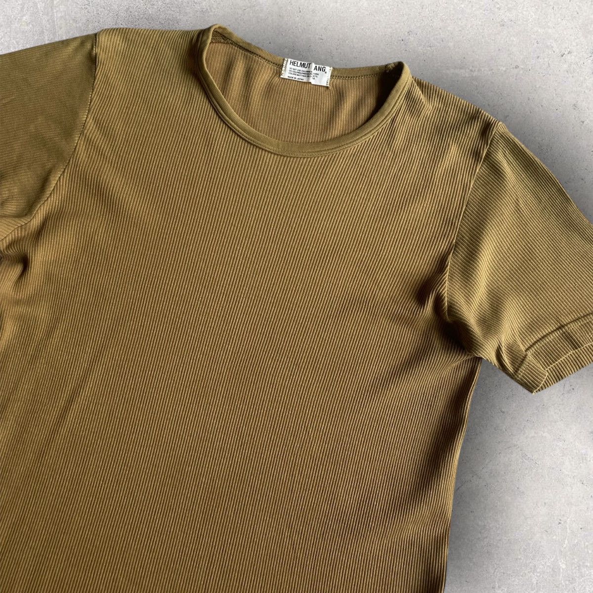 Helmut Lang 90’s Archive Micro Ribbed T Shirt Size US S / EU 44-46 / 1 - 2 Thumbnail