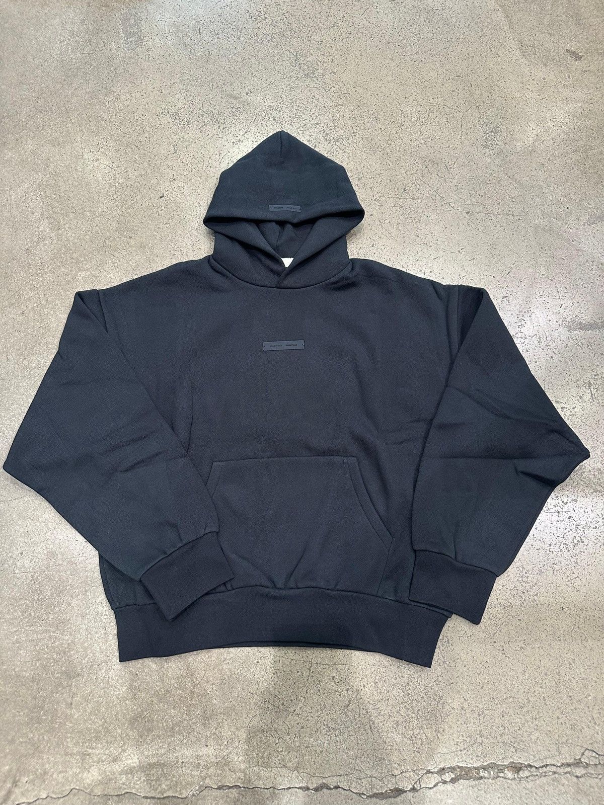 Essentials ESSENTIALS - Classic Fleece Hoodie Jet Black Size US S / EU 44-46 / 1 - 1 Thumbnail